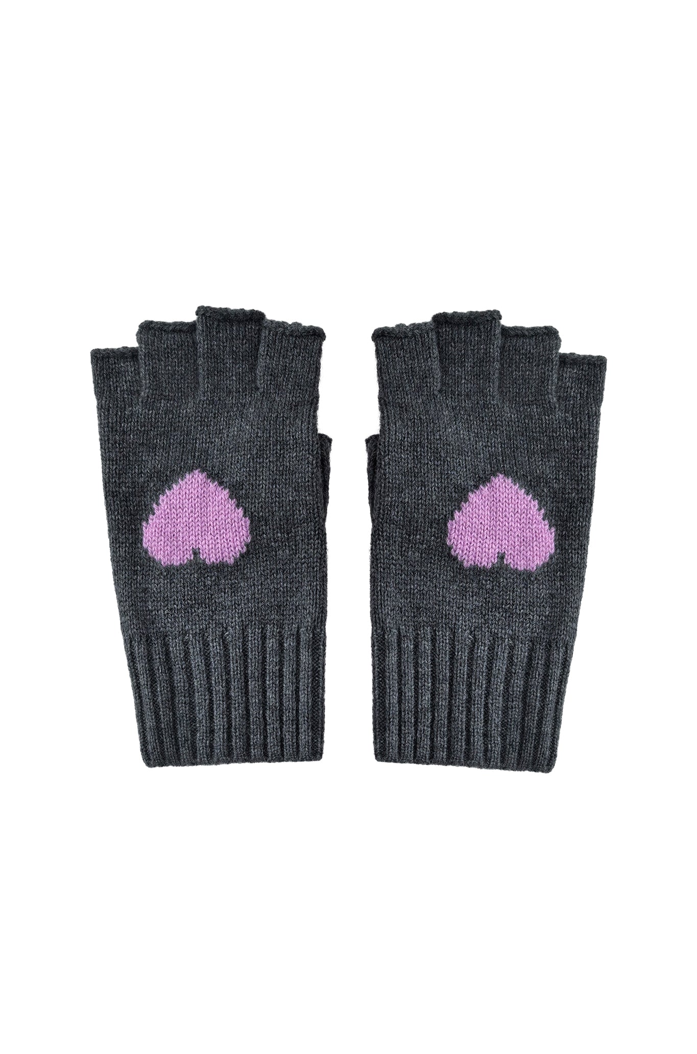 Scarlett Cashmere Heart Fingerless Gloves