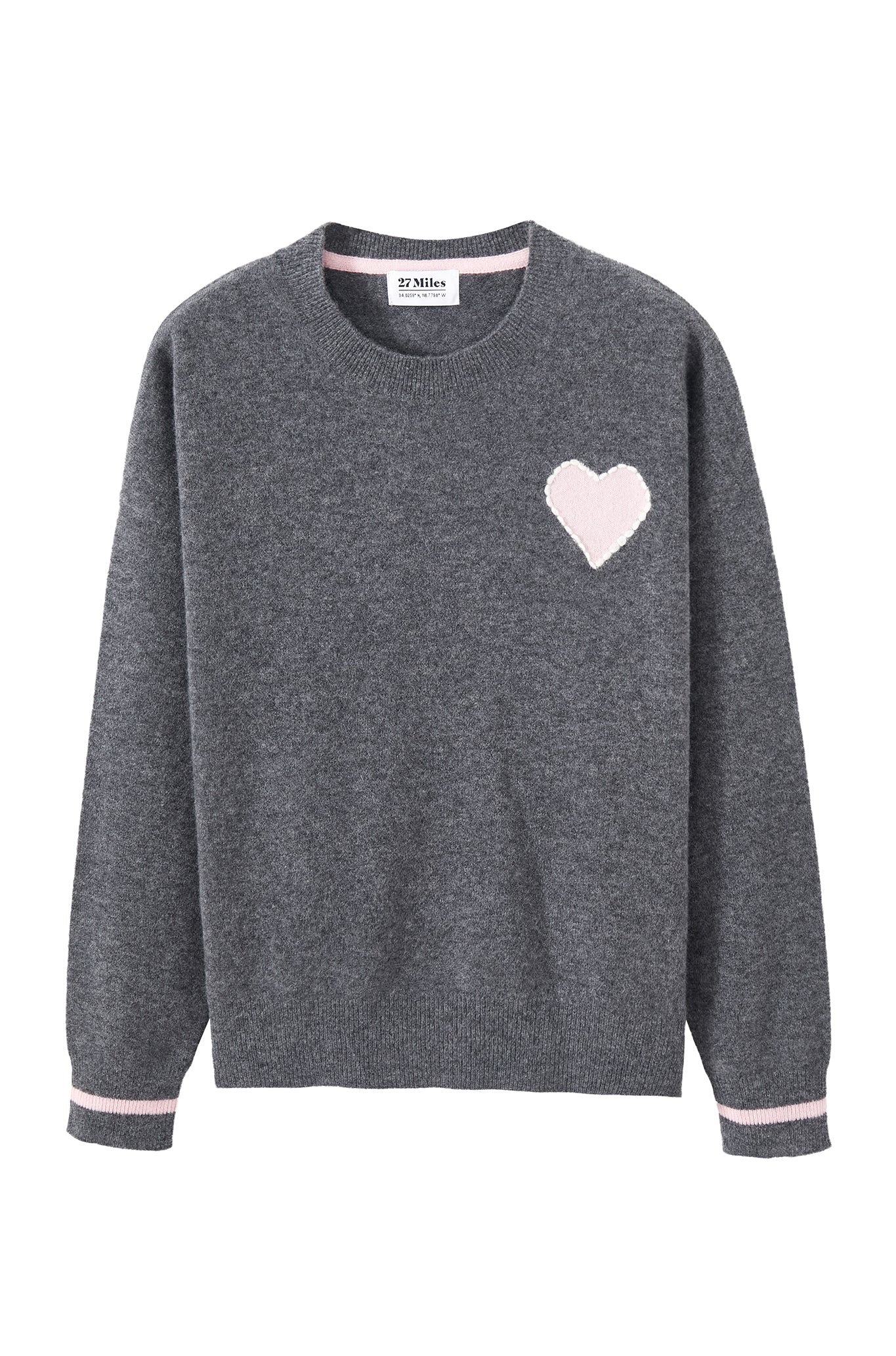 Shaina Cashmere Blend Heart Sweater