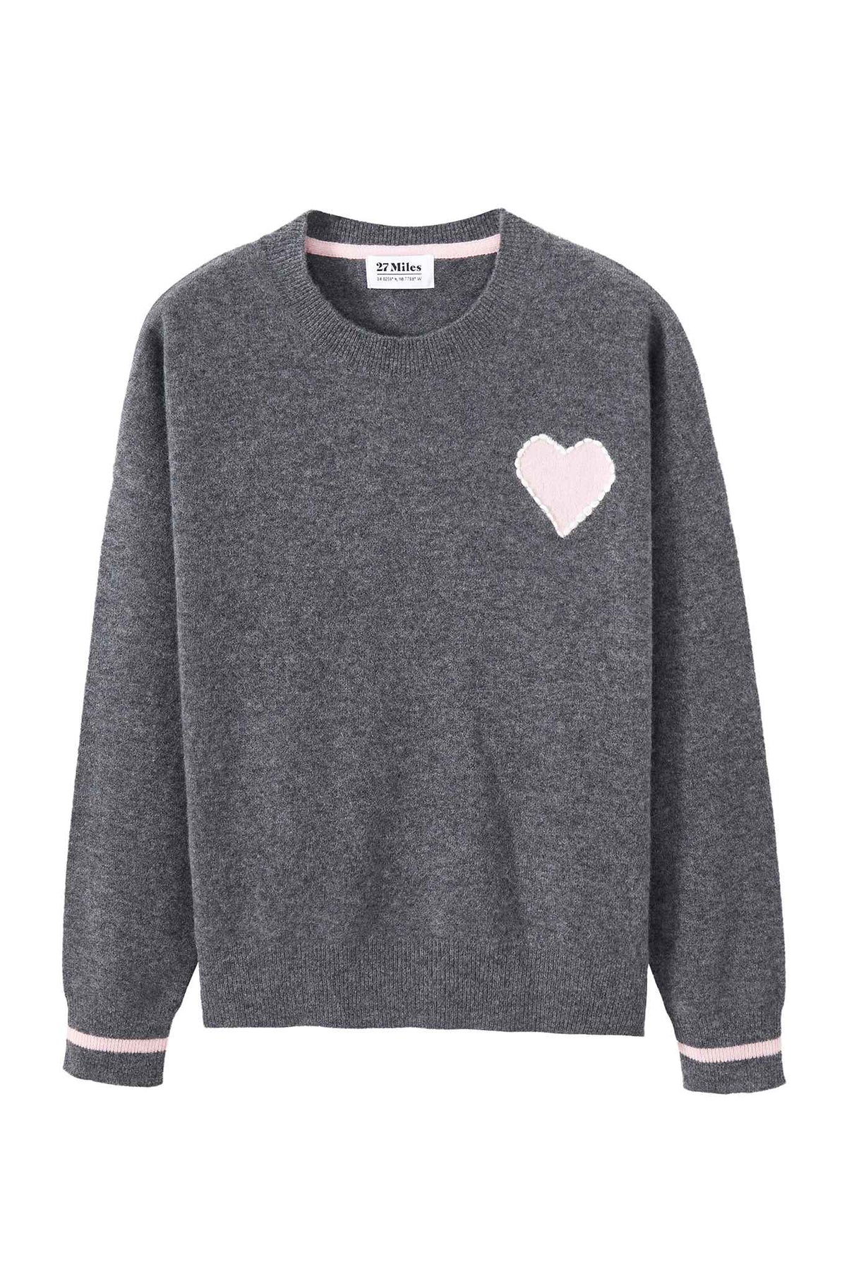 Shaina Cashmere Blend Heart Sweater