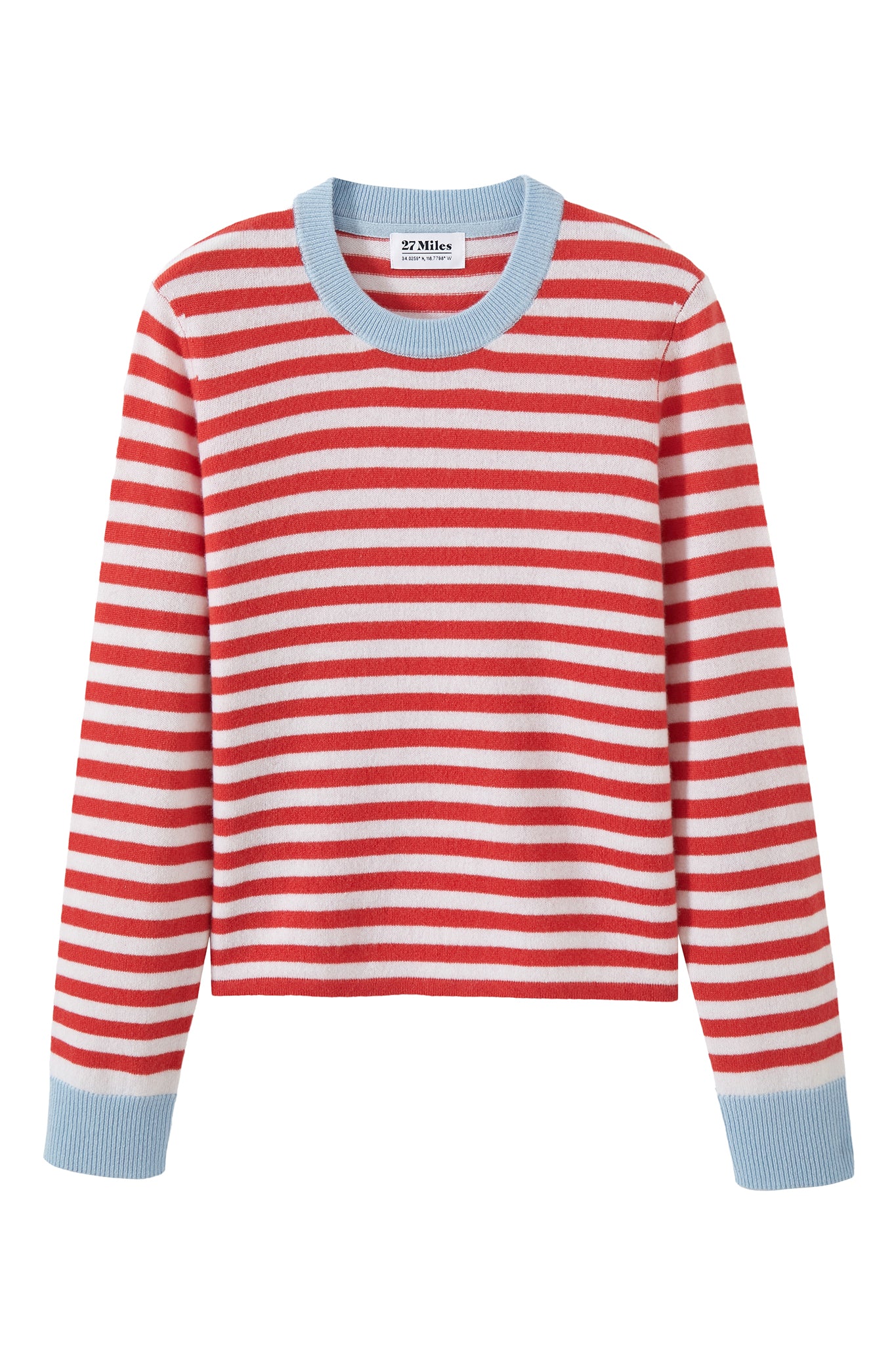 Suzette Cashmere Striped Crew