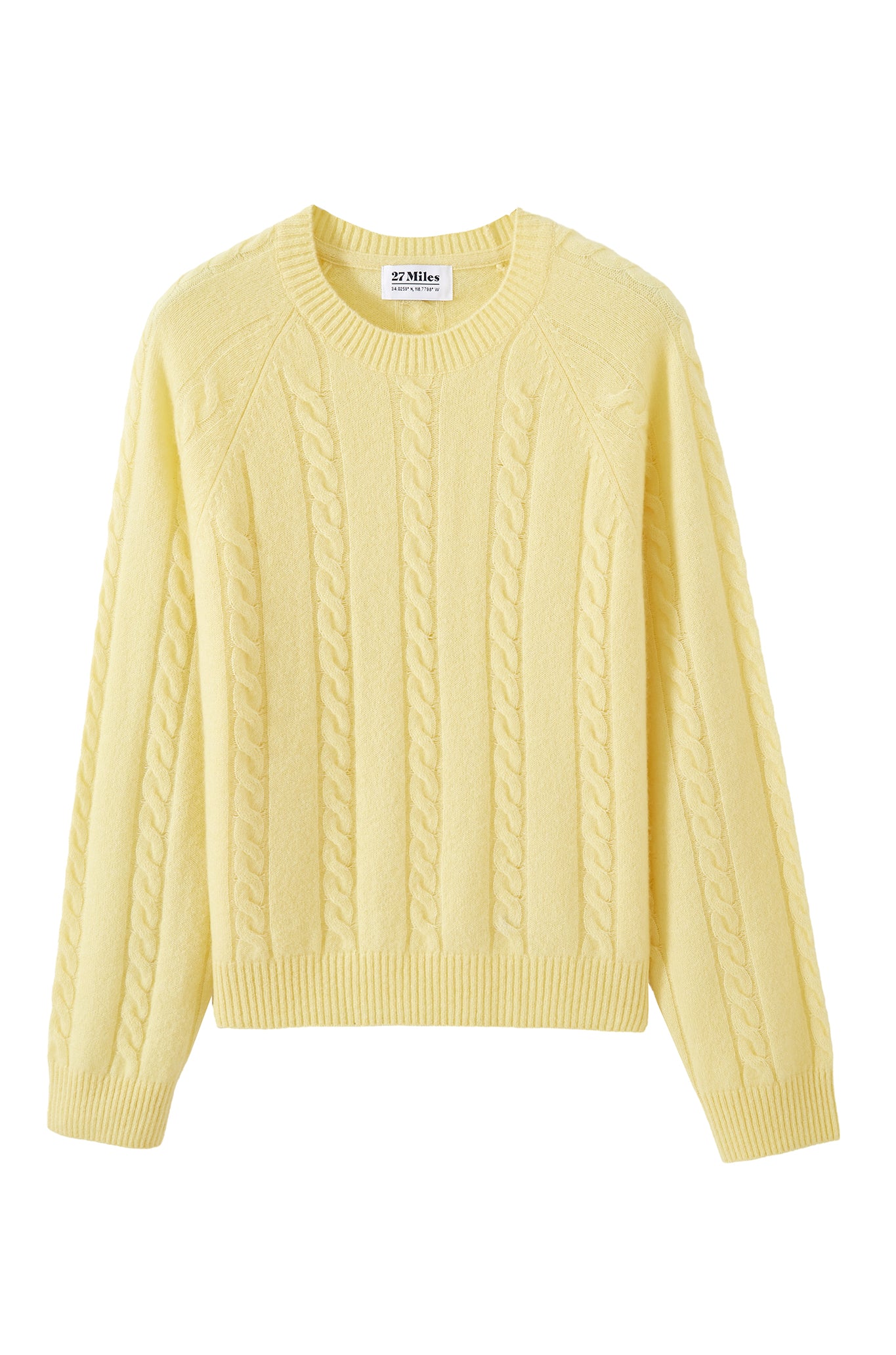 Zhenya Cashmere Blend Cable Crew