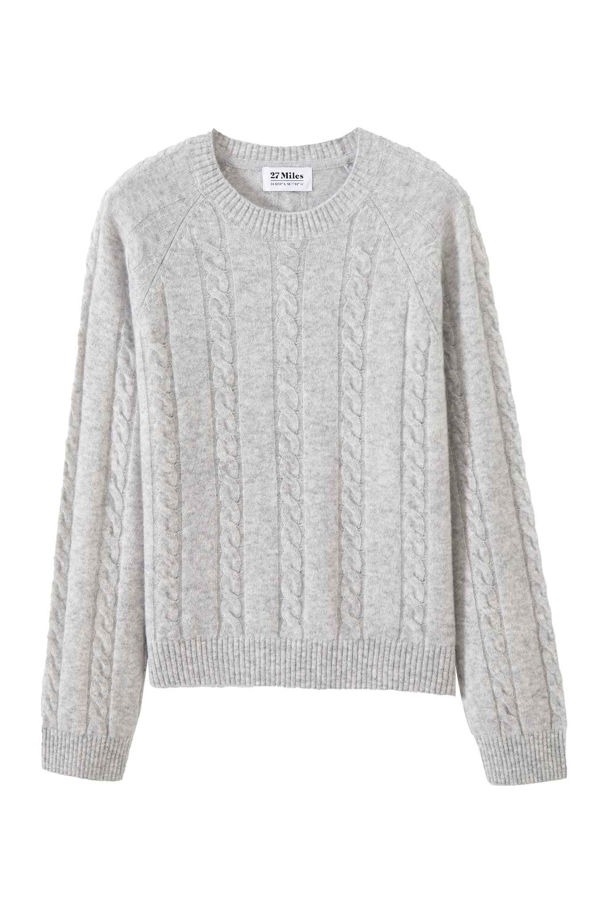 Zhenya Cashmere Blend Cable Crew