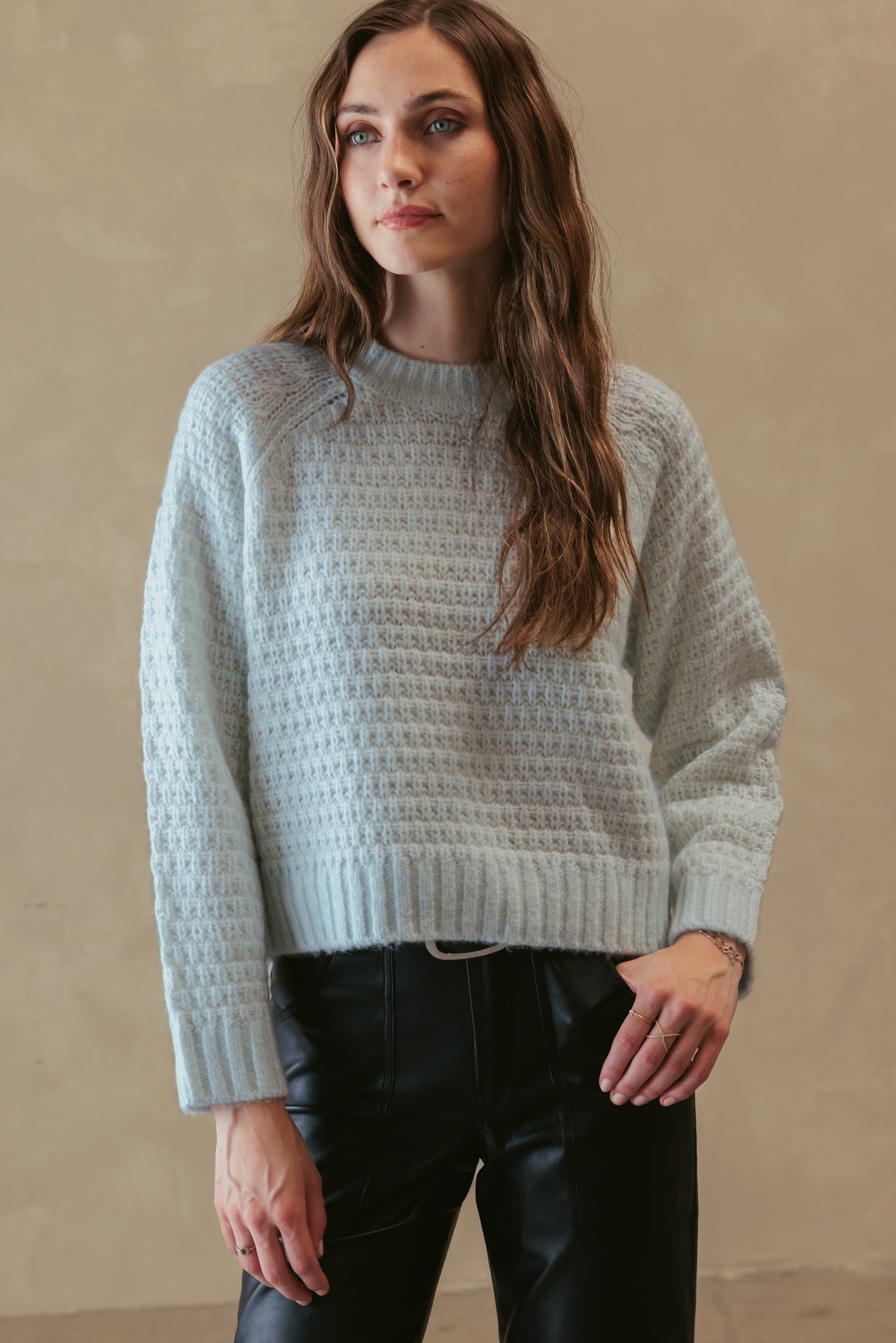 ALMA CHUNKY CASHMERE BLEND CREW