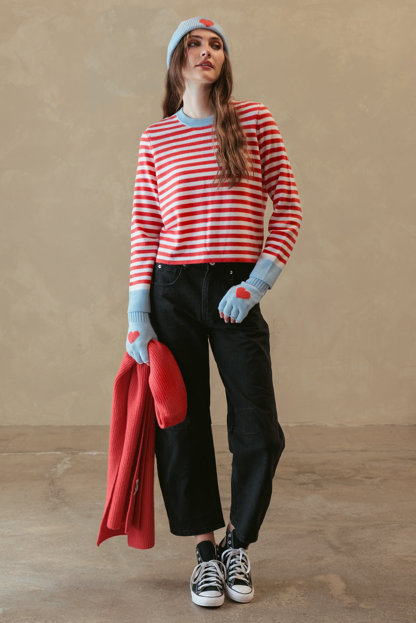 Suzette Cashmere Striped Crew