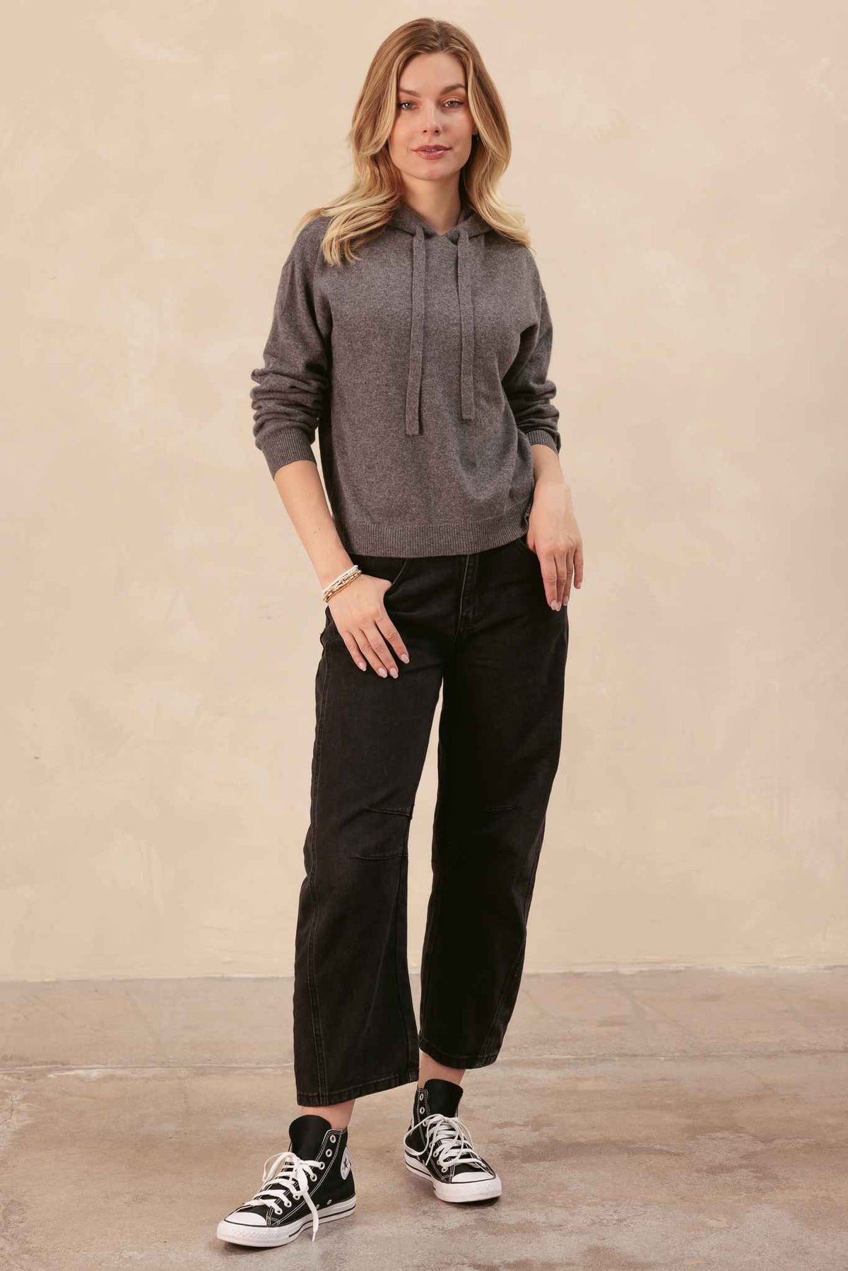 Elina Cashmere Pullover Hoodie