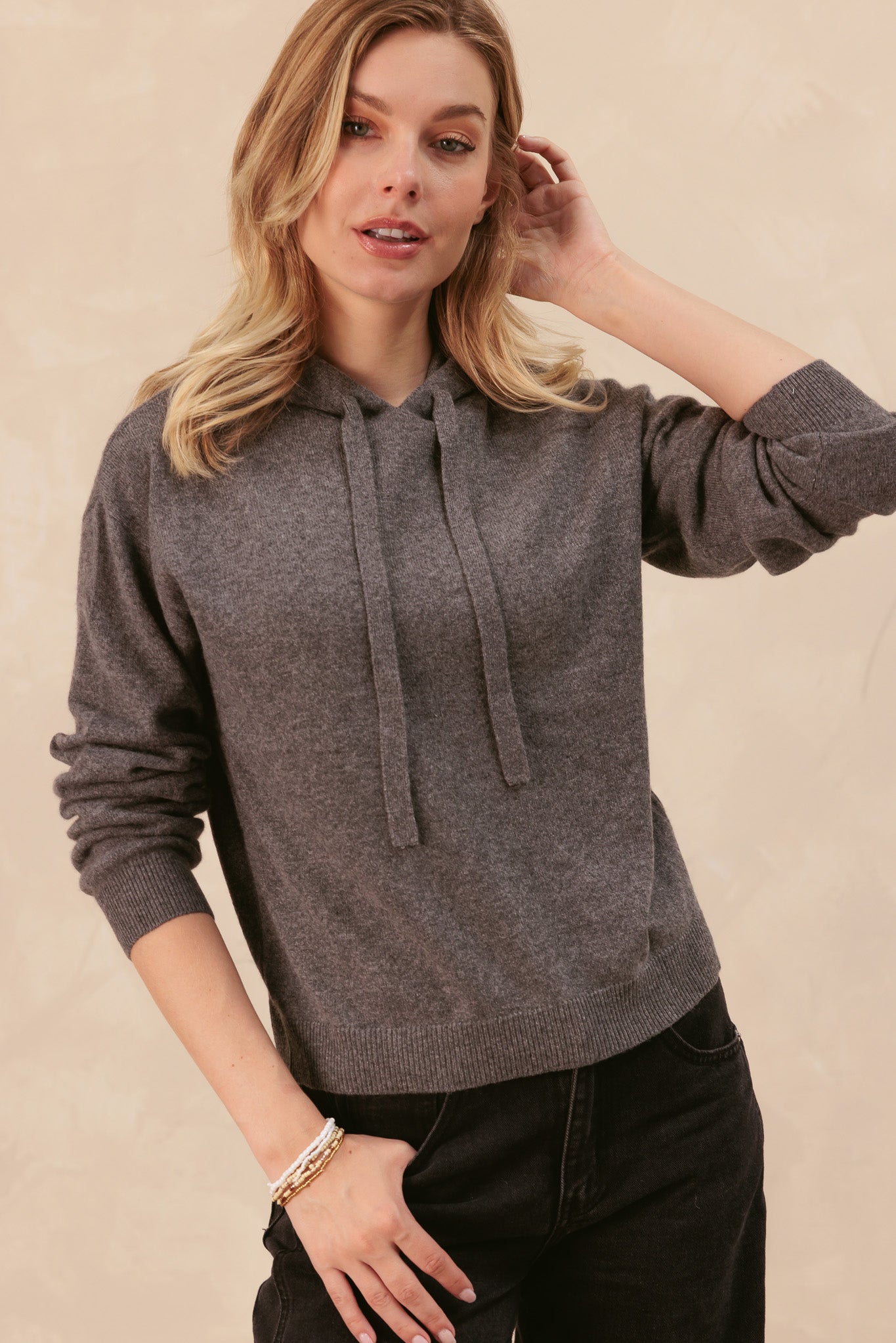 Elina Cashmere Pullover Hoodie