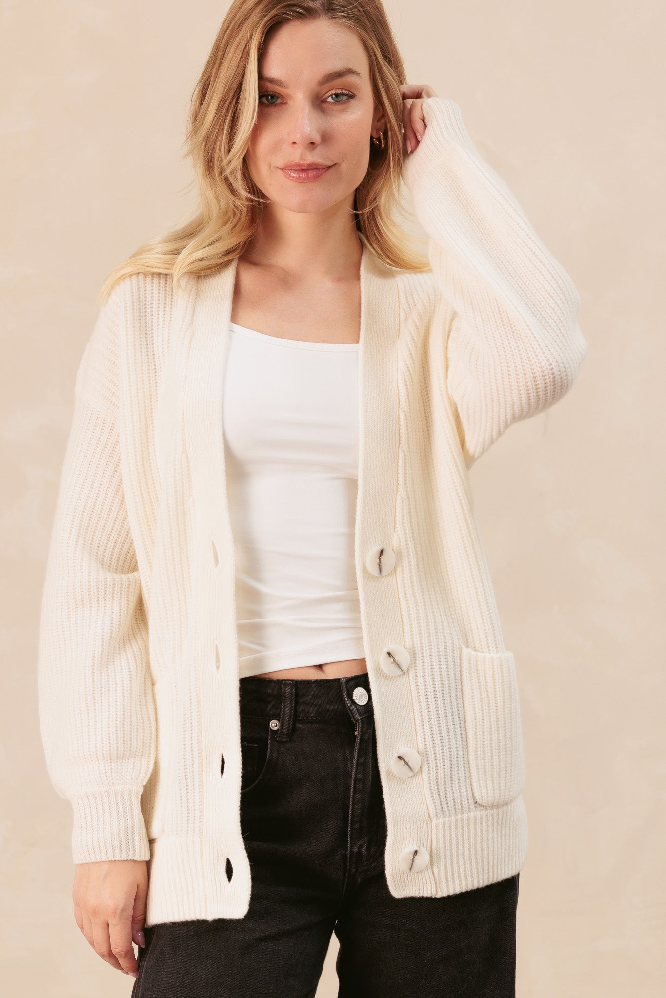 Kamira Cashmere Oversized Cardigan