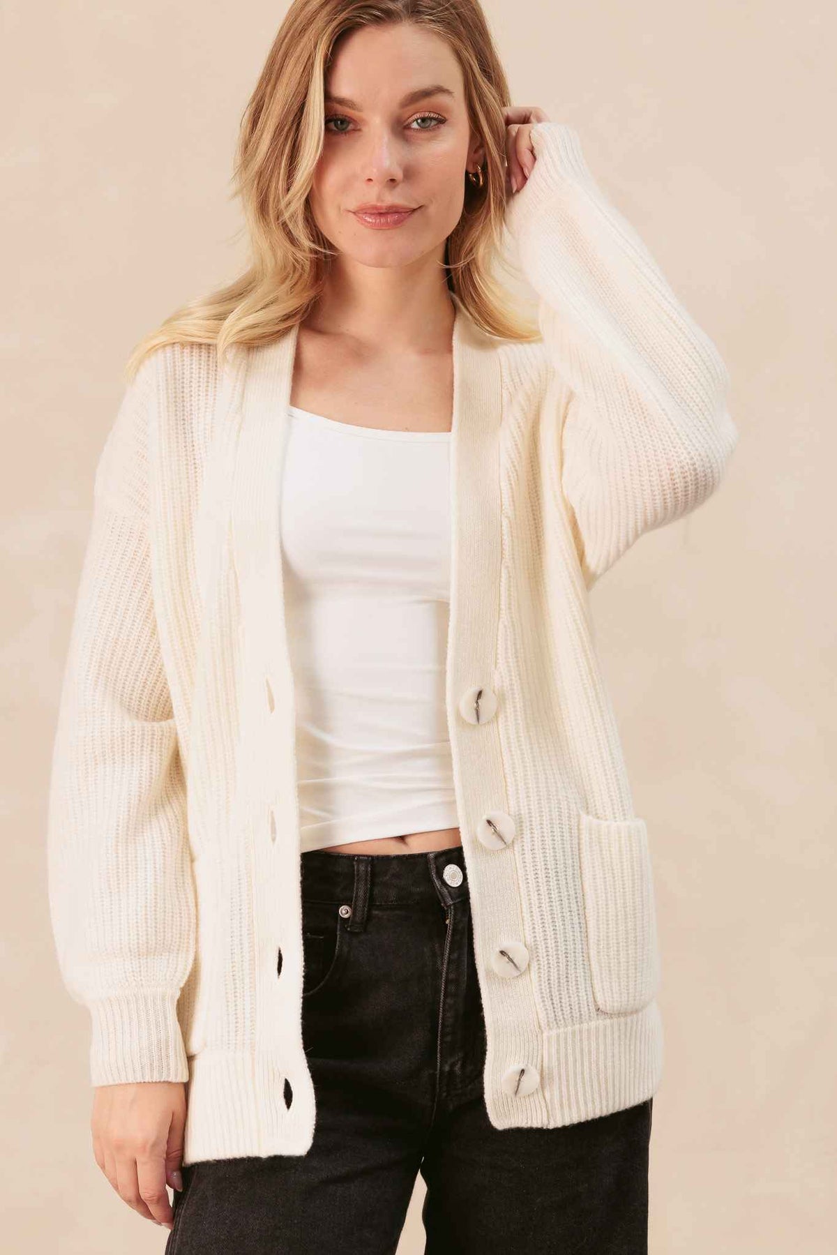 Kamira Cashmere Oversized Cardigan