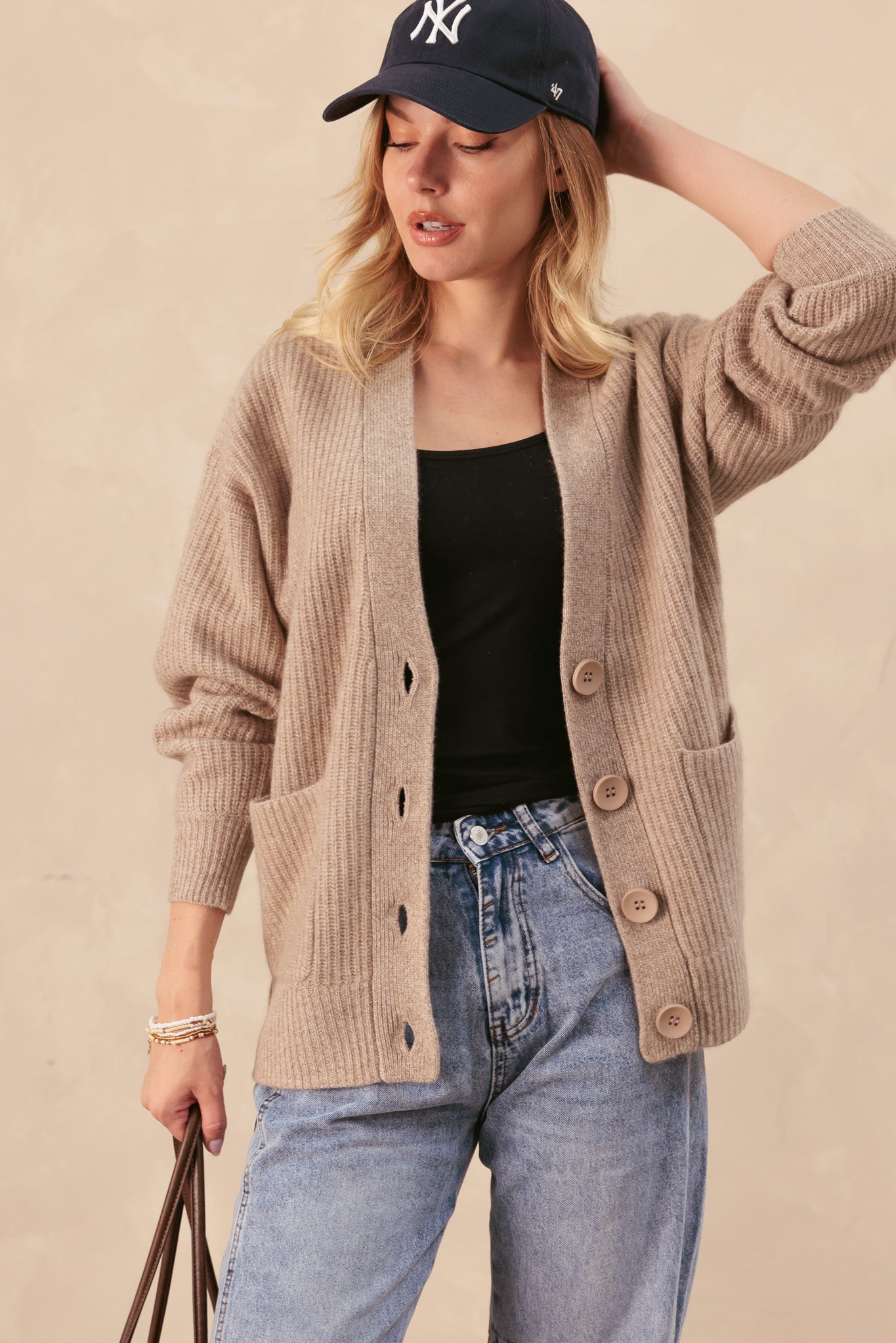 Kamira Cashmere Oversized Cardigan