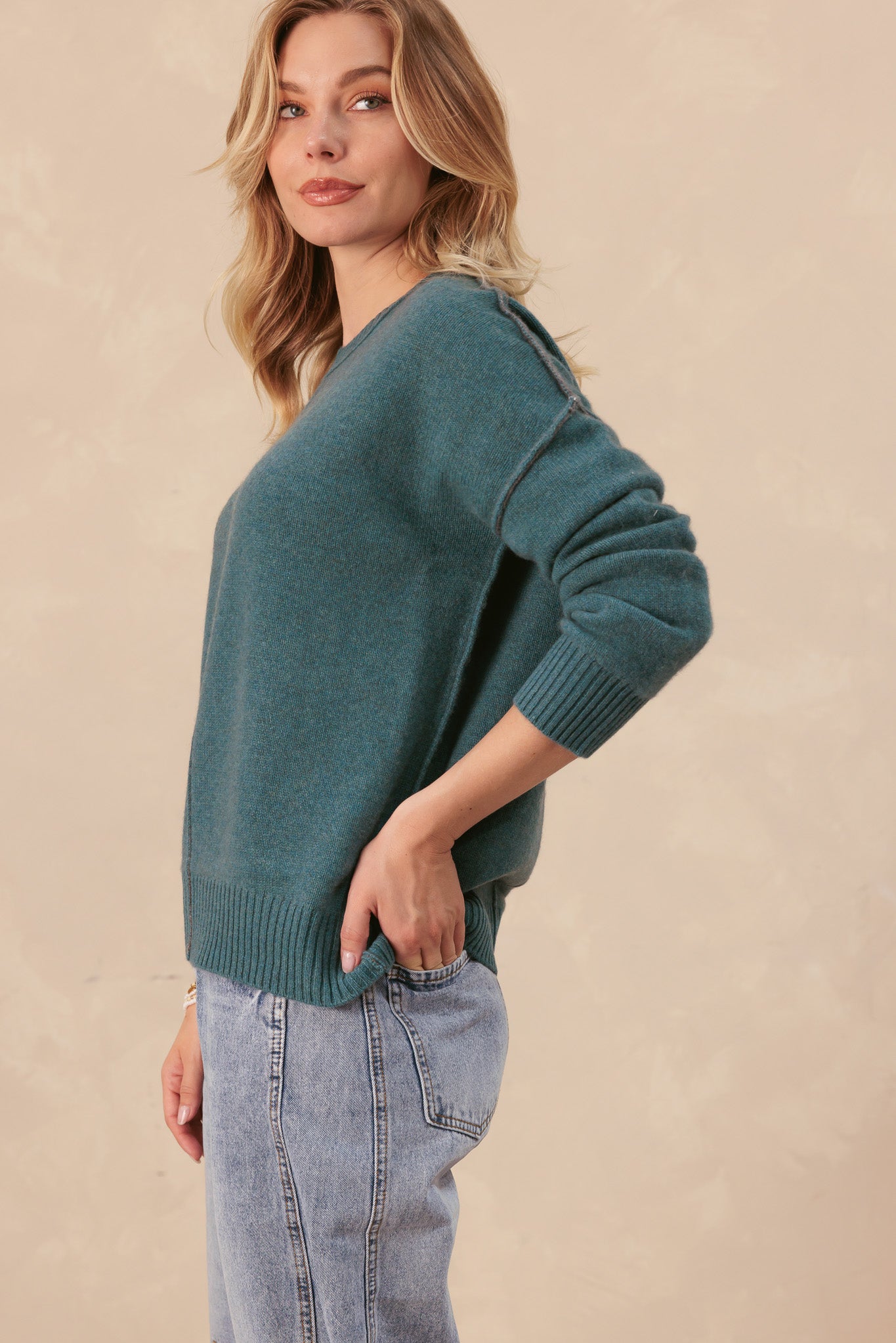 Venise Oversized Cashmere Crew