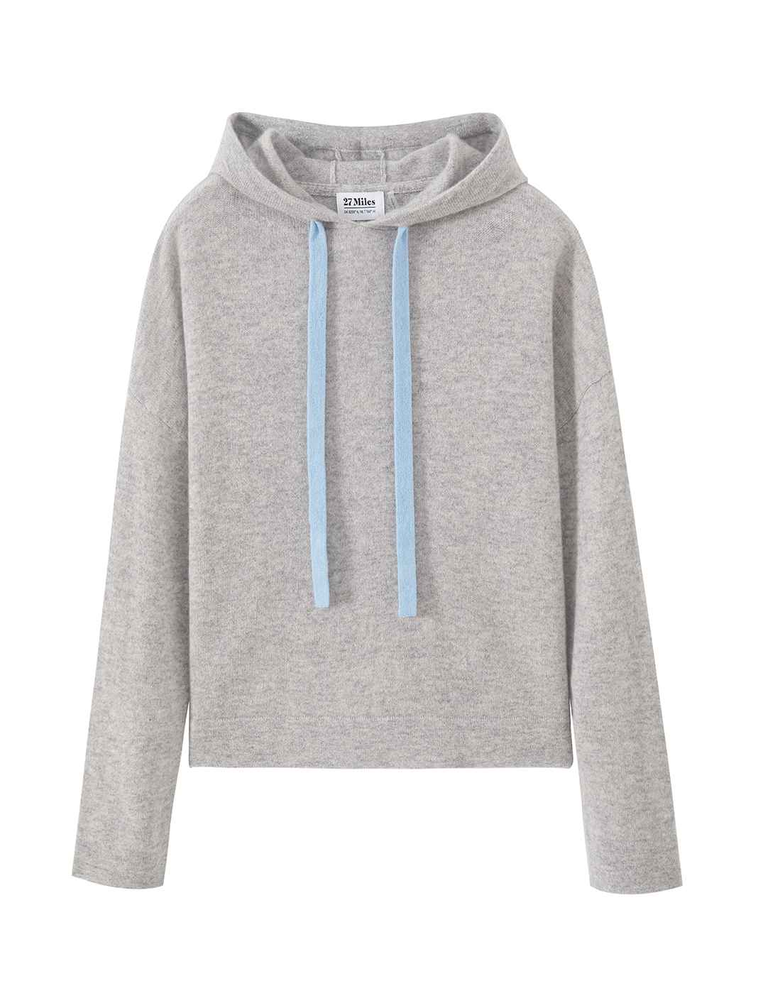 Tova -TN Cashmere Pullover Hoodie with Contrast Drawstring