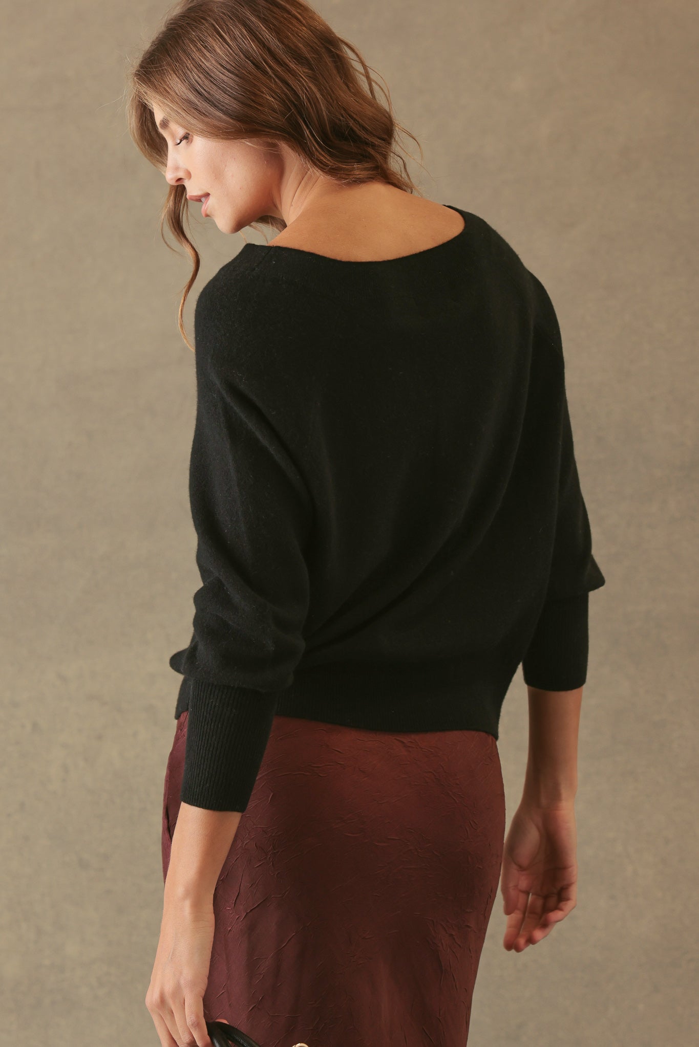 Corry Cashmere Off the Shoulder Sweater