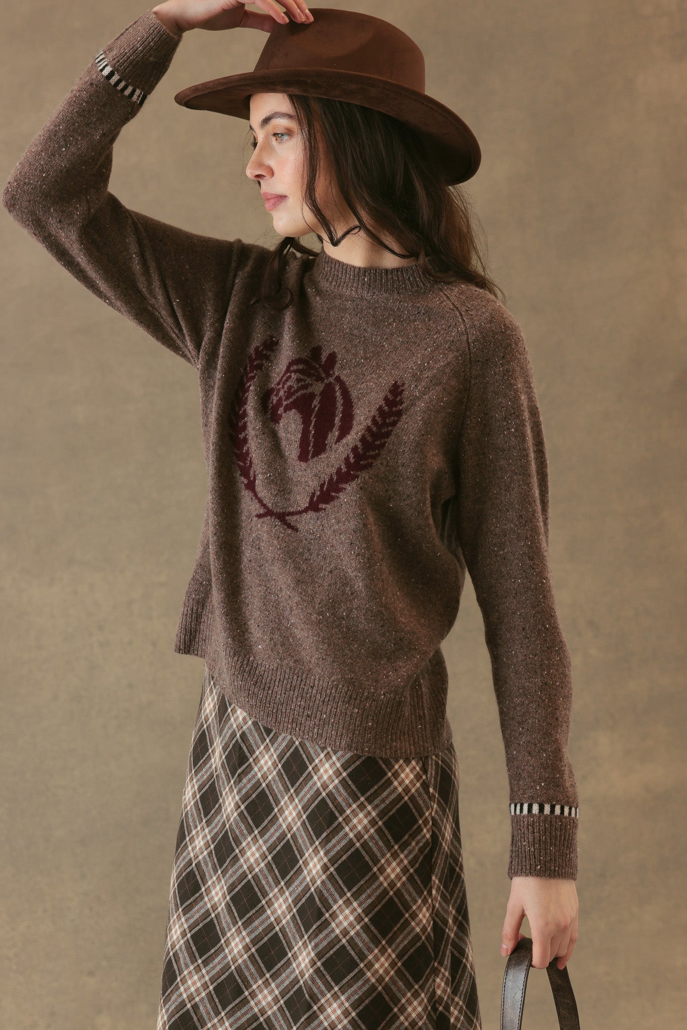 Colt Cashmere Sweater with Horse Graphic