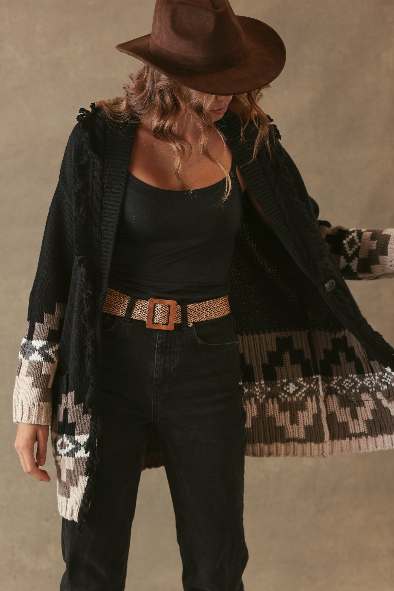 Demeree Cardigan with Southwestern Pattern