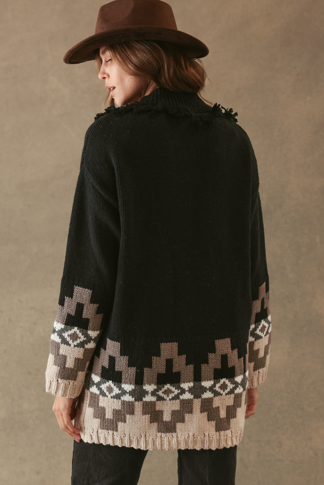 Demeree Cardigan with Southwestern Pattern