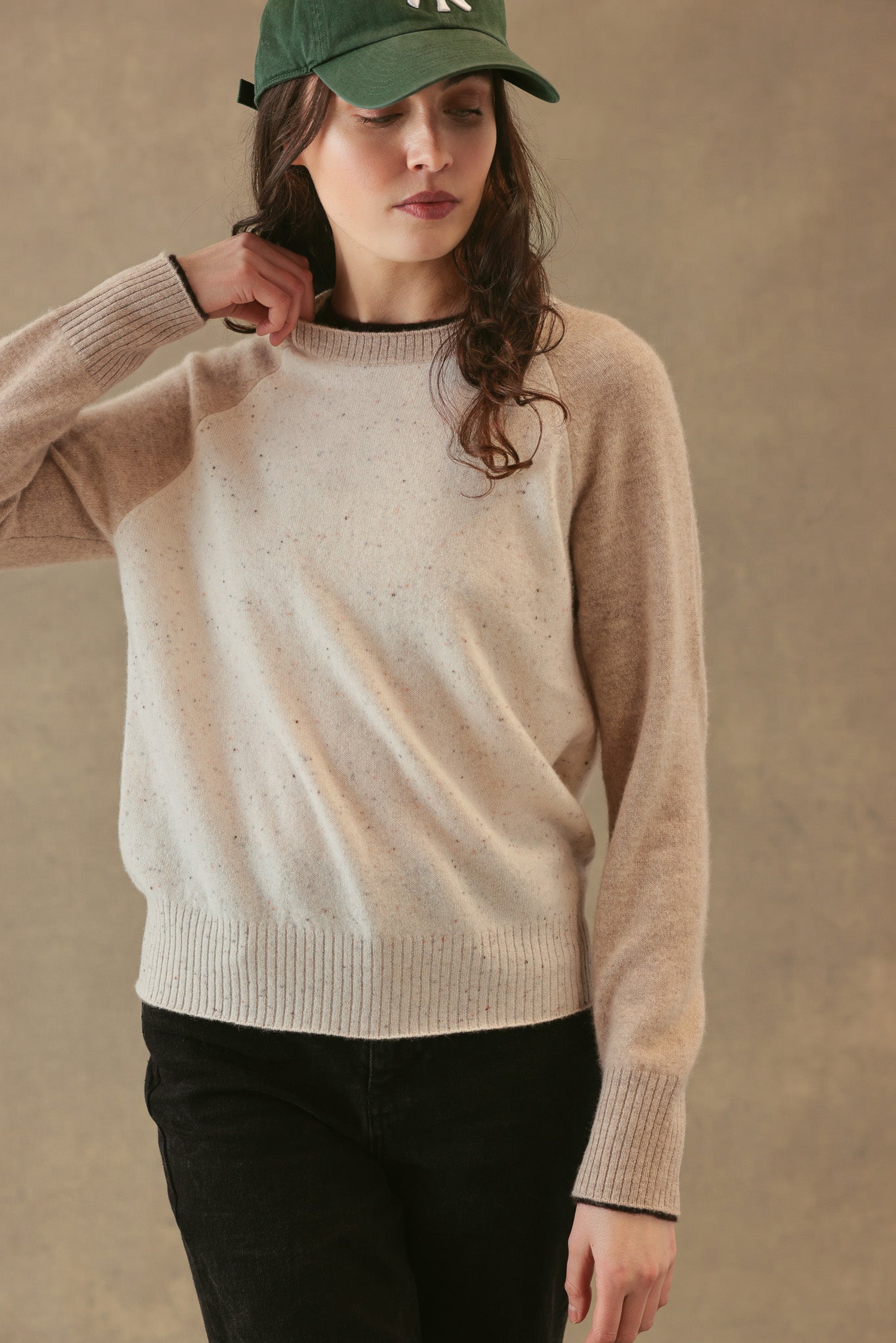 Proctor Cashmere Baseball Pullover