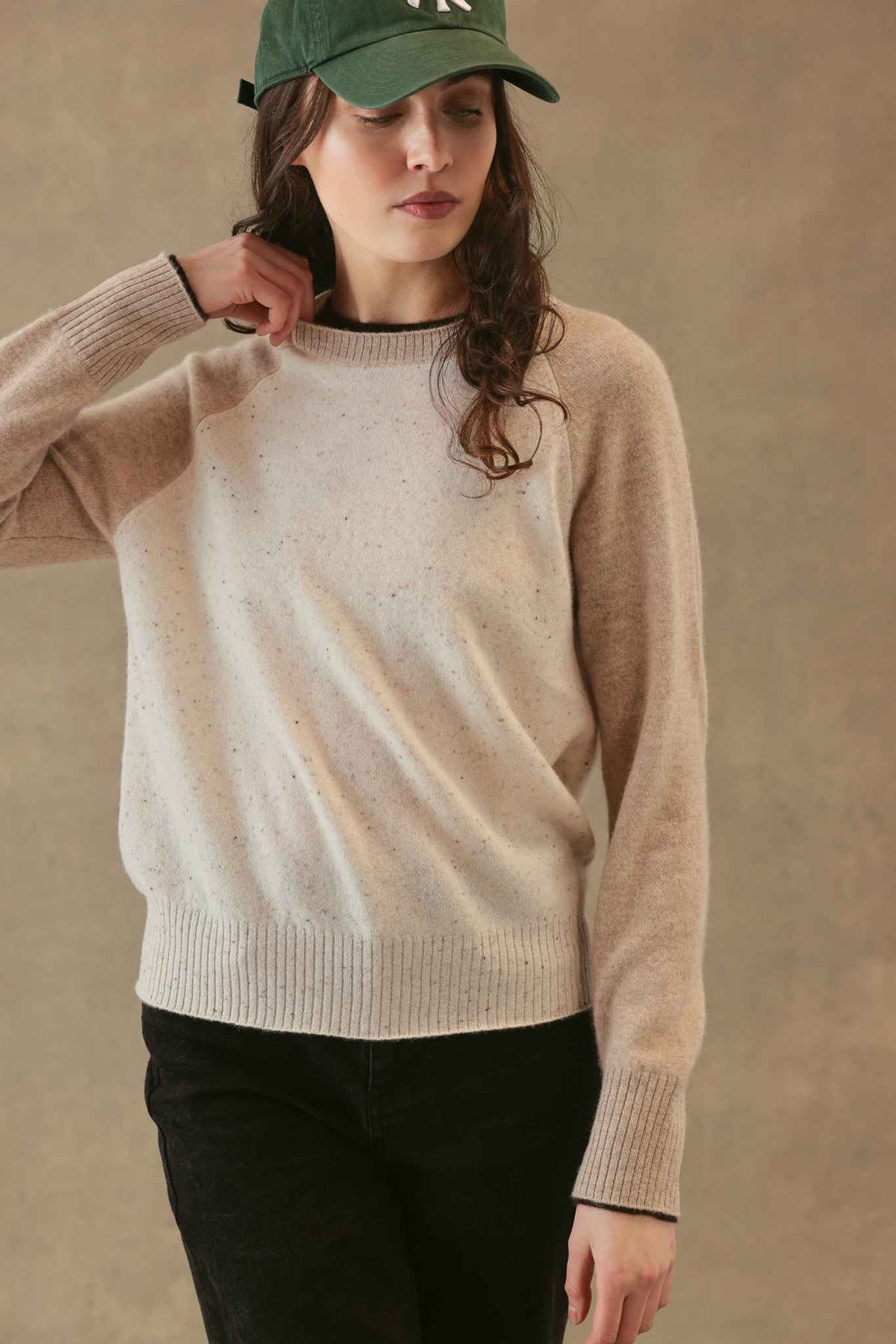 Proctor Cashmere Baseball Pullover