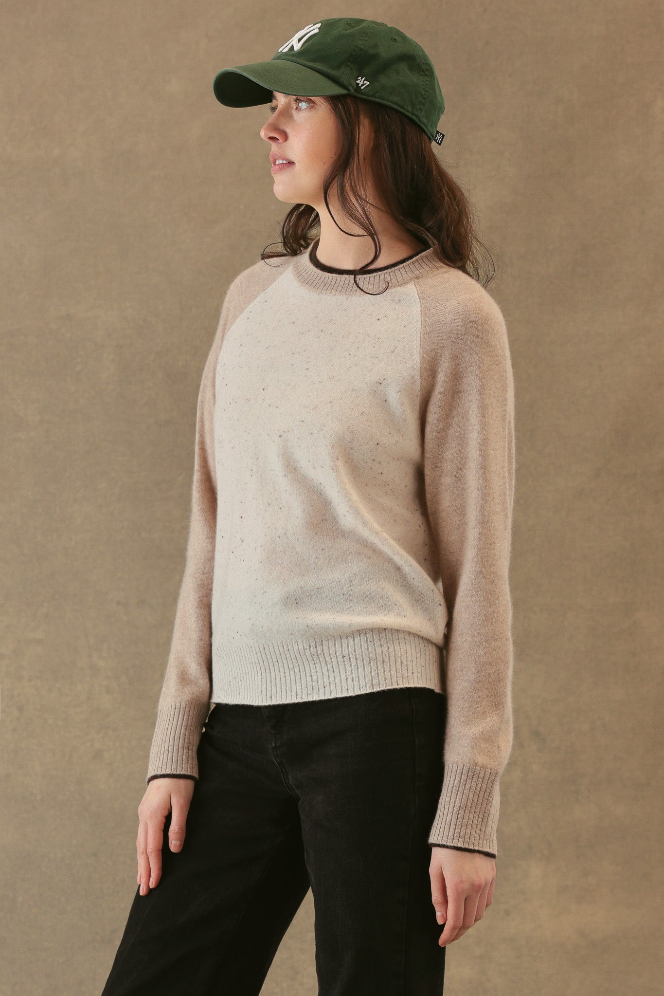 Proctor Cashmere Baseball Pullover