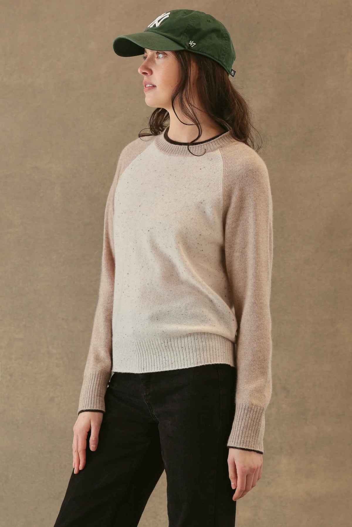 Proctor Cashmere Baseball Pullover
