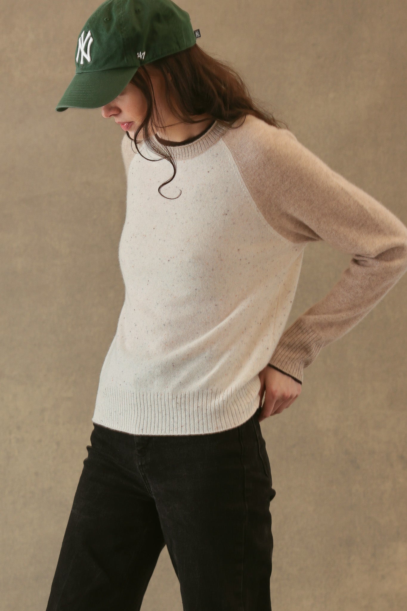 Proctor Cashmere Baseball Pullover