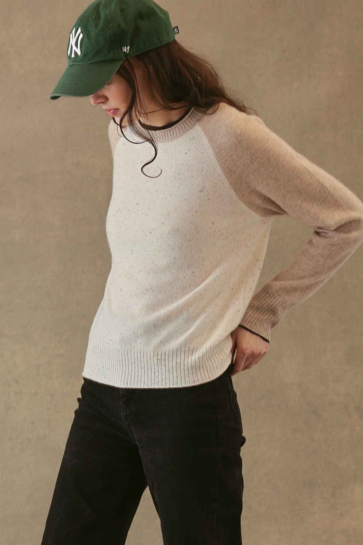 Proctor Cashmere Baseball Pullover
