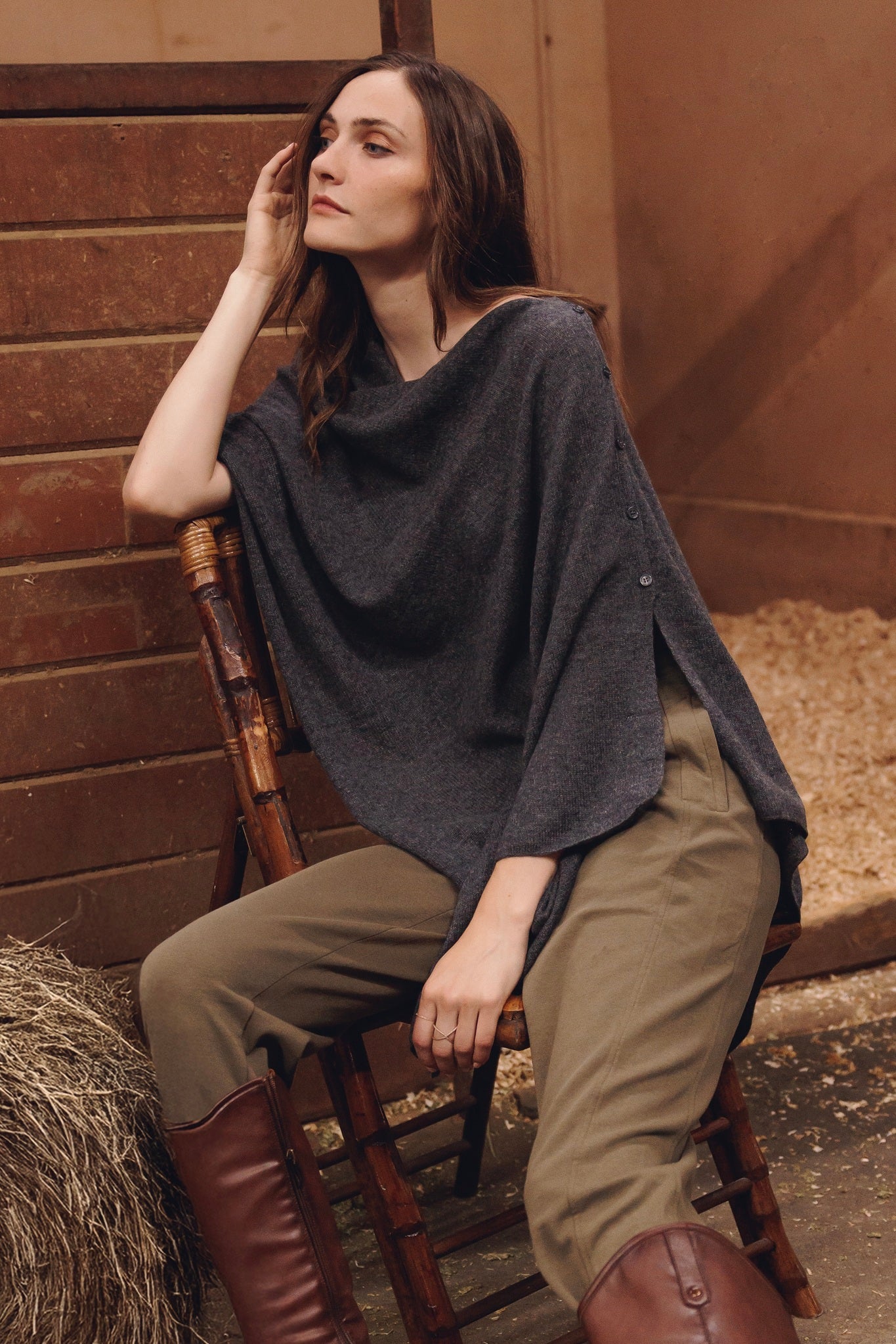 Cashmere Travel Poncho Wrap