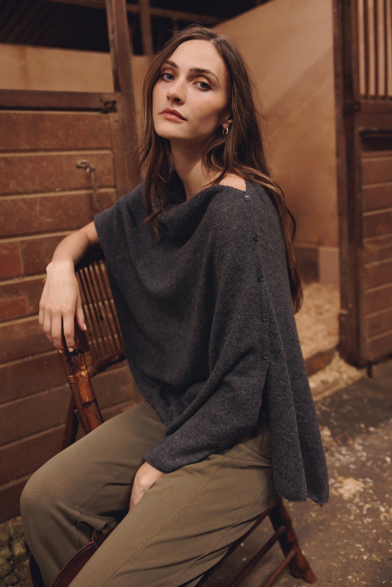 Cashmere Travel Poncho Wrap