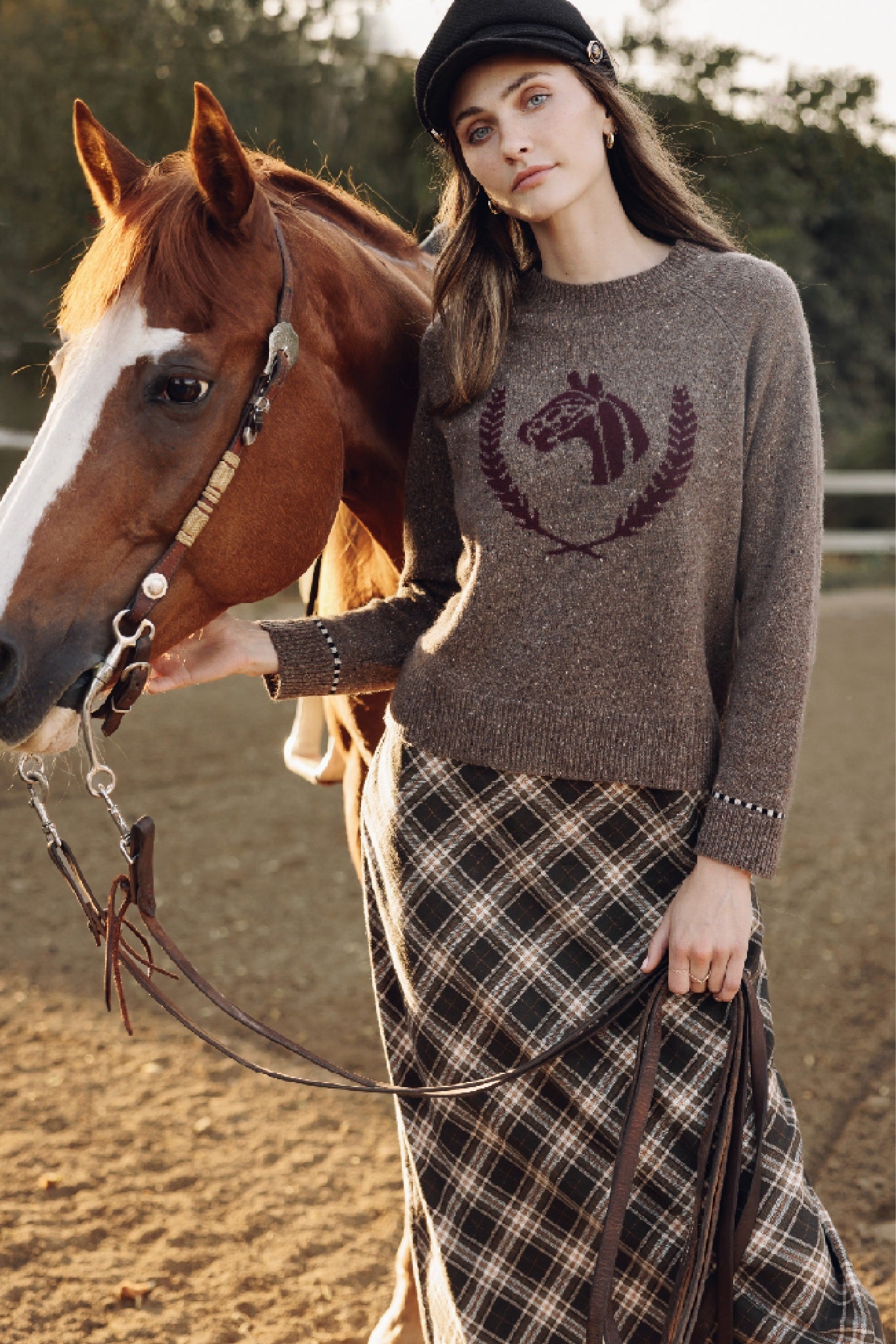 Colt Cashmere Sweater with Horse Graphic