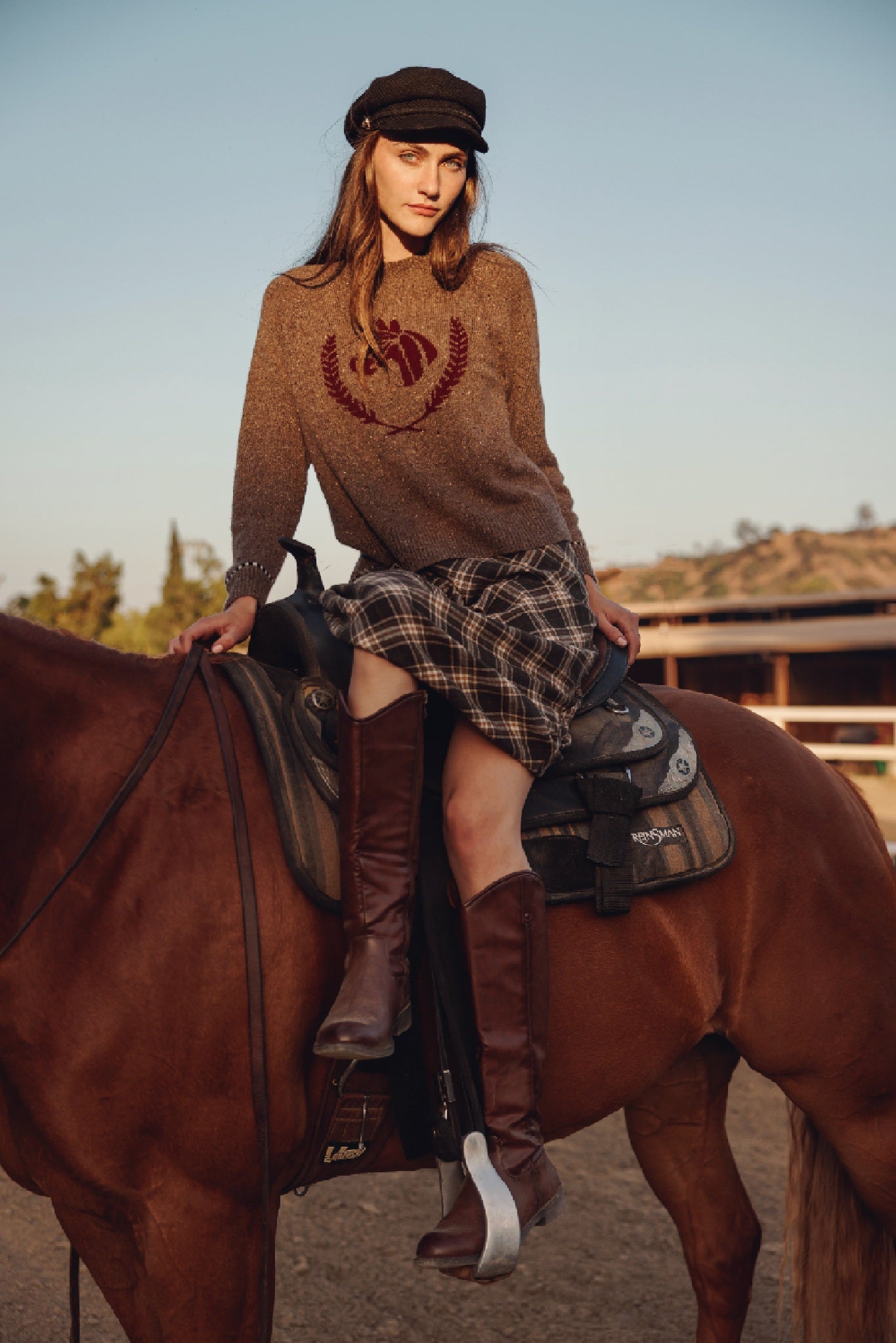 Colt Cashmere Sweater with Horse Graphic