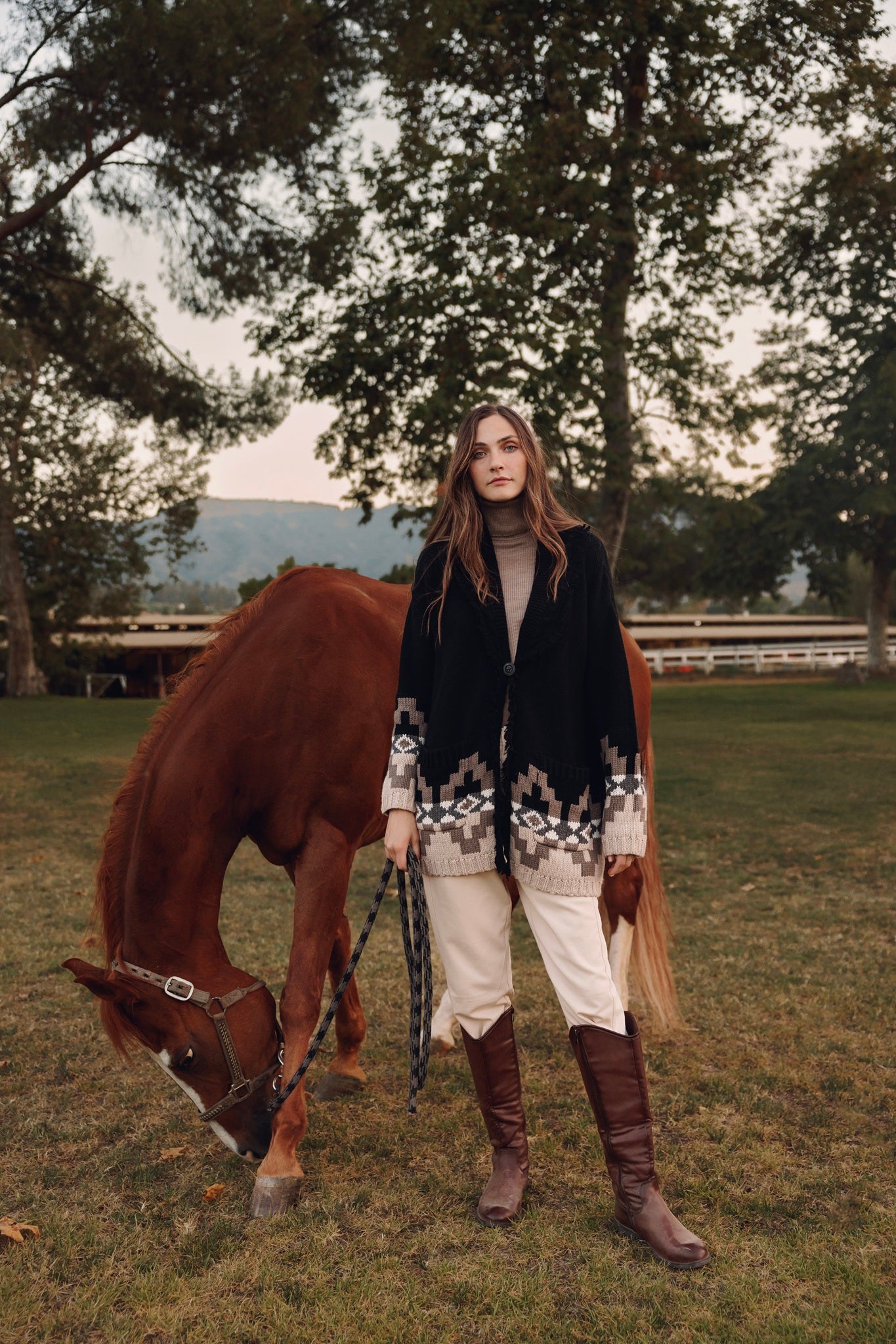 Demeree Cardigan with Southwestern Pattern