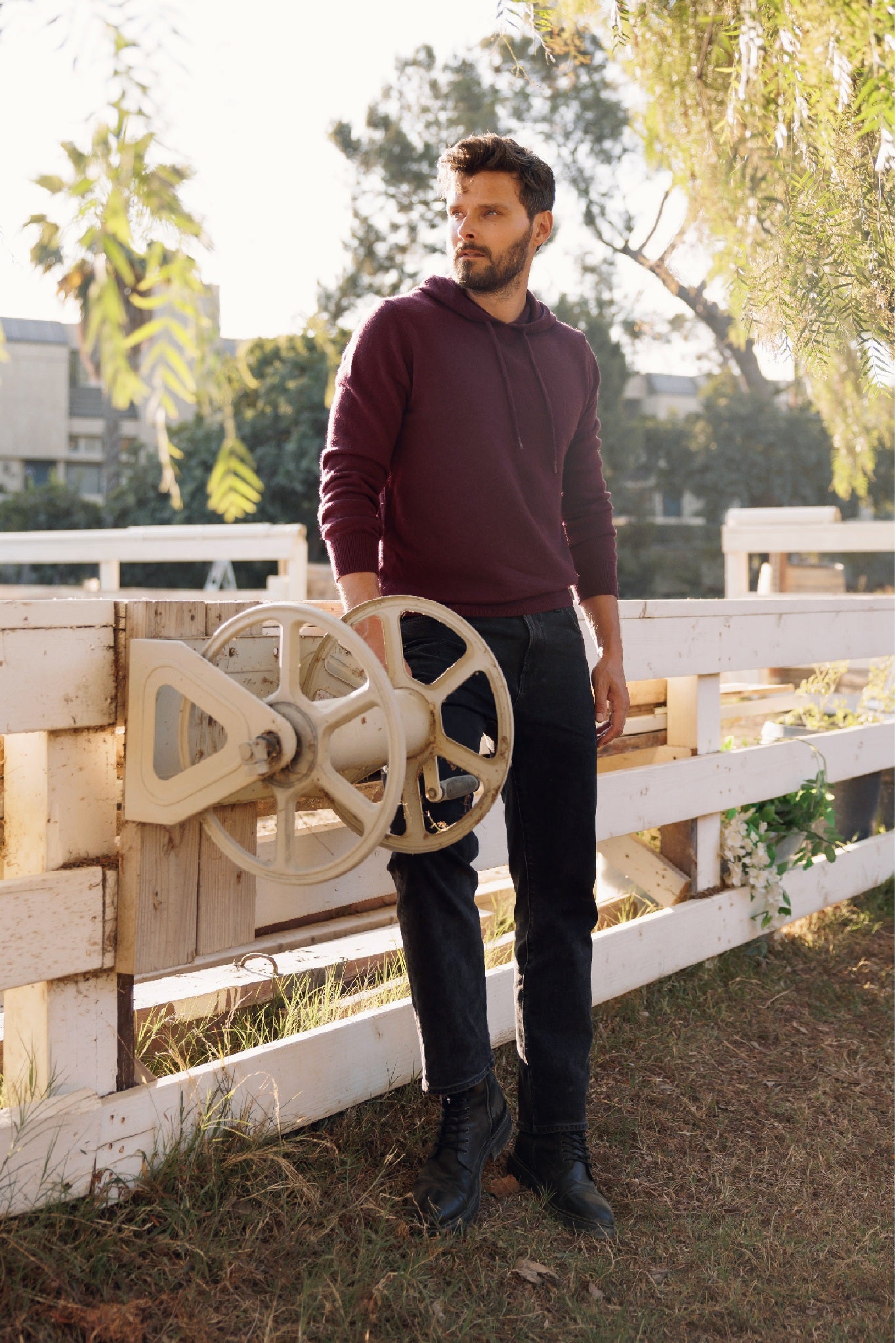 Dume Men's Cashmere Pullover Hoodie