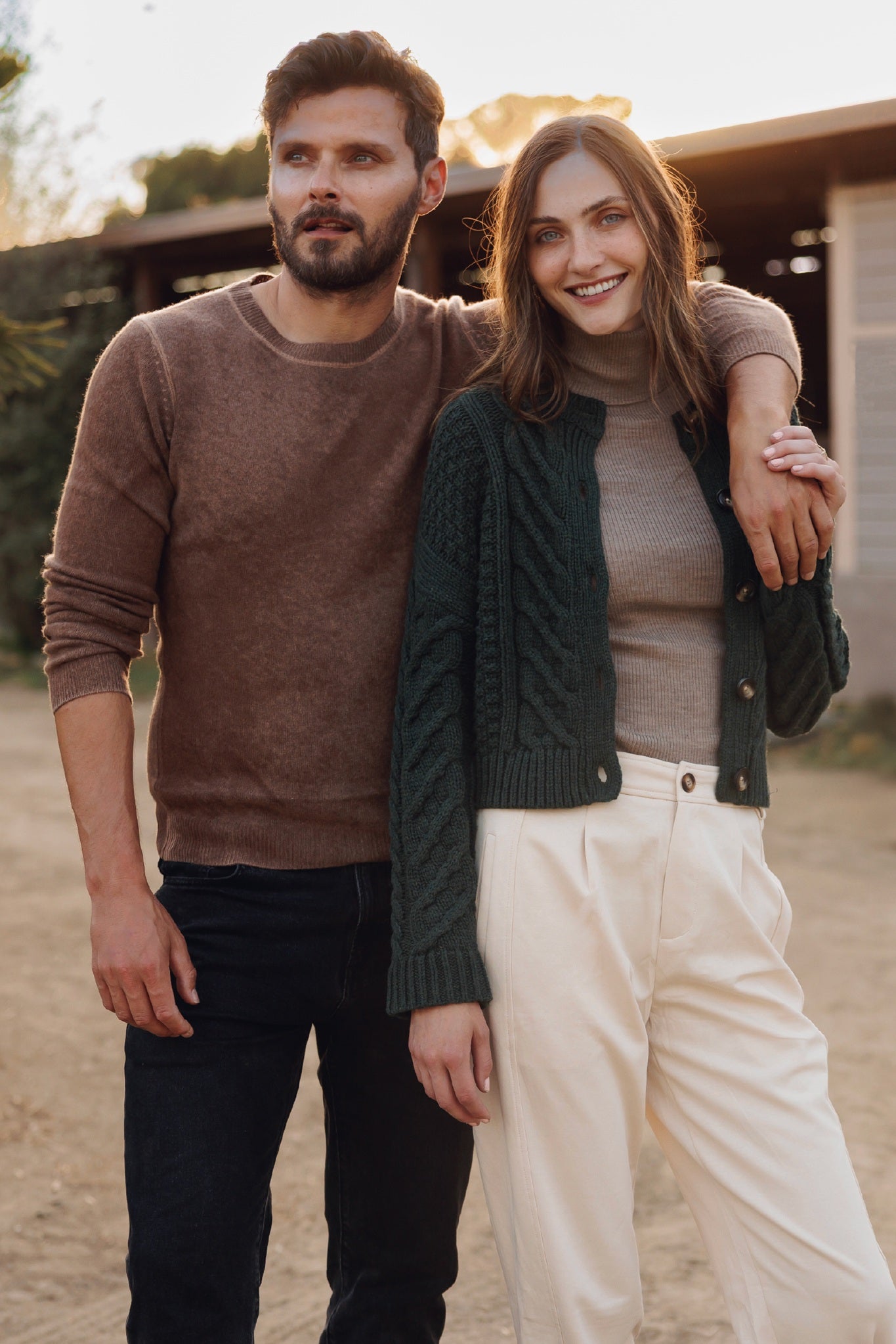 Malia Cropped Modern Cable Cardigan