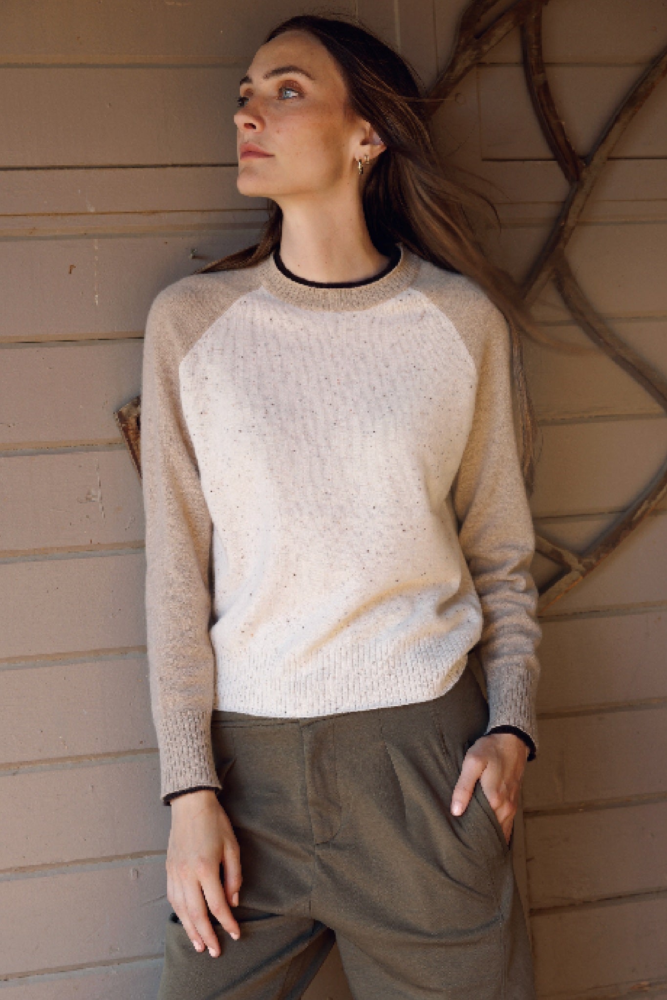 Proctor Cashmere Baseball Pullover