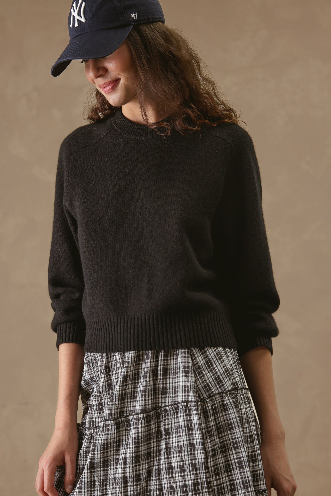 Alyson Cropped Cashmere Crewneck