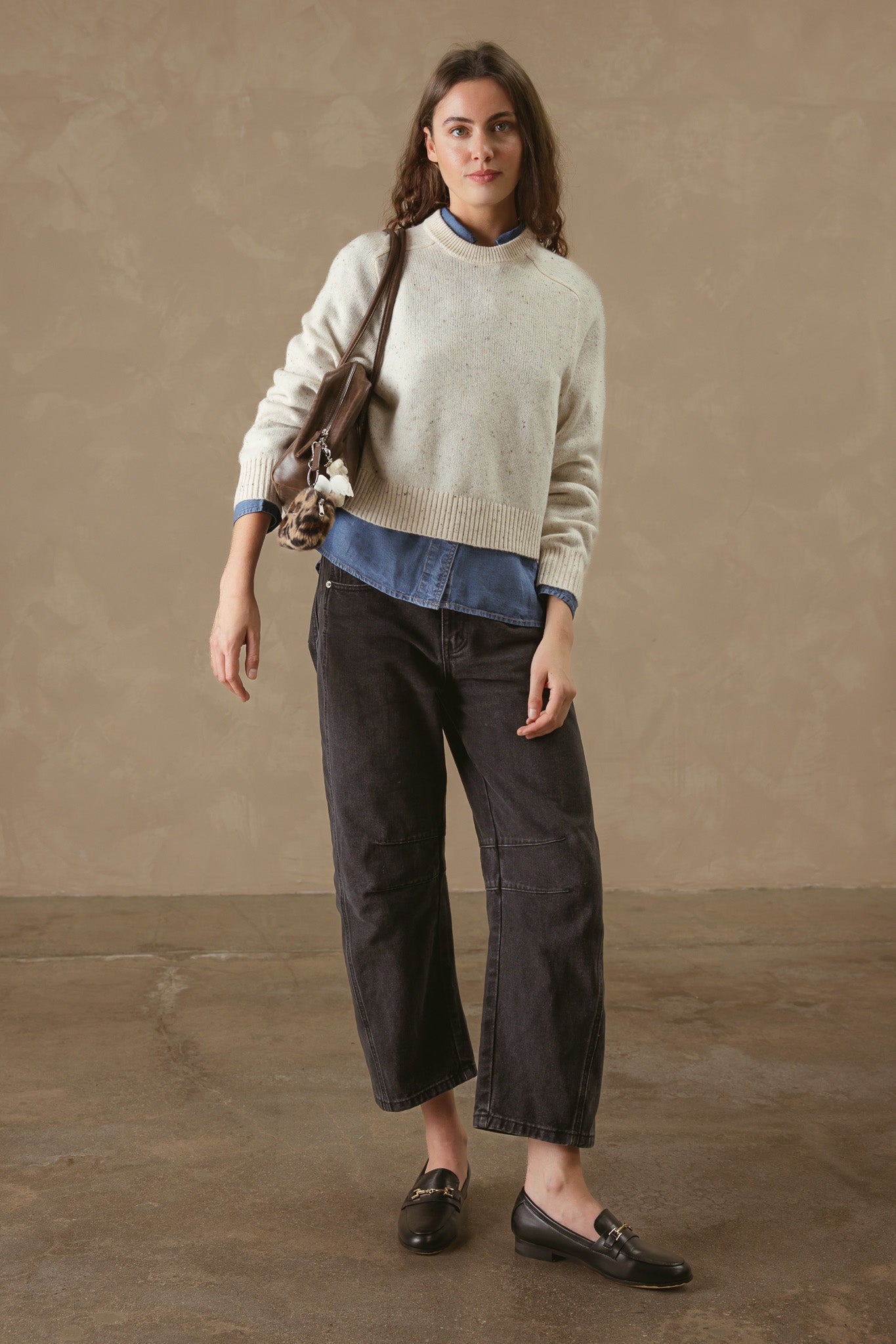 Alyson Cropped Cashmere Crewneck