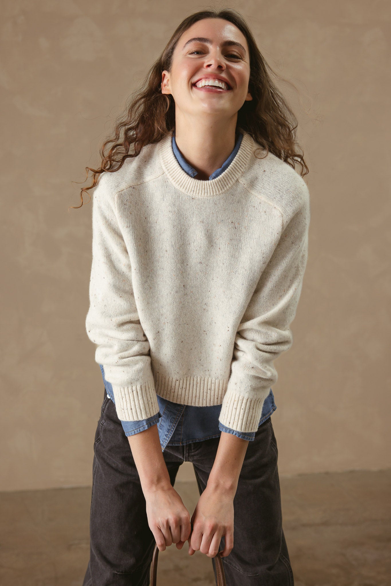 Alyson Cropped Cashmere Crewneck