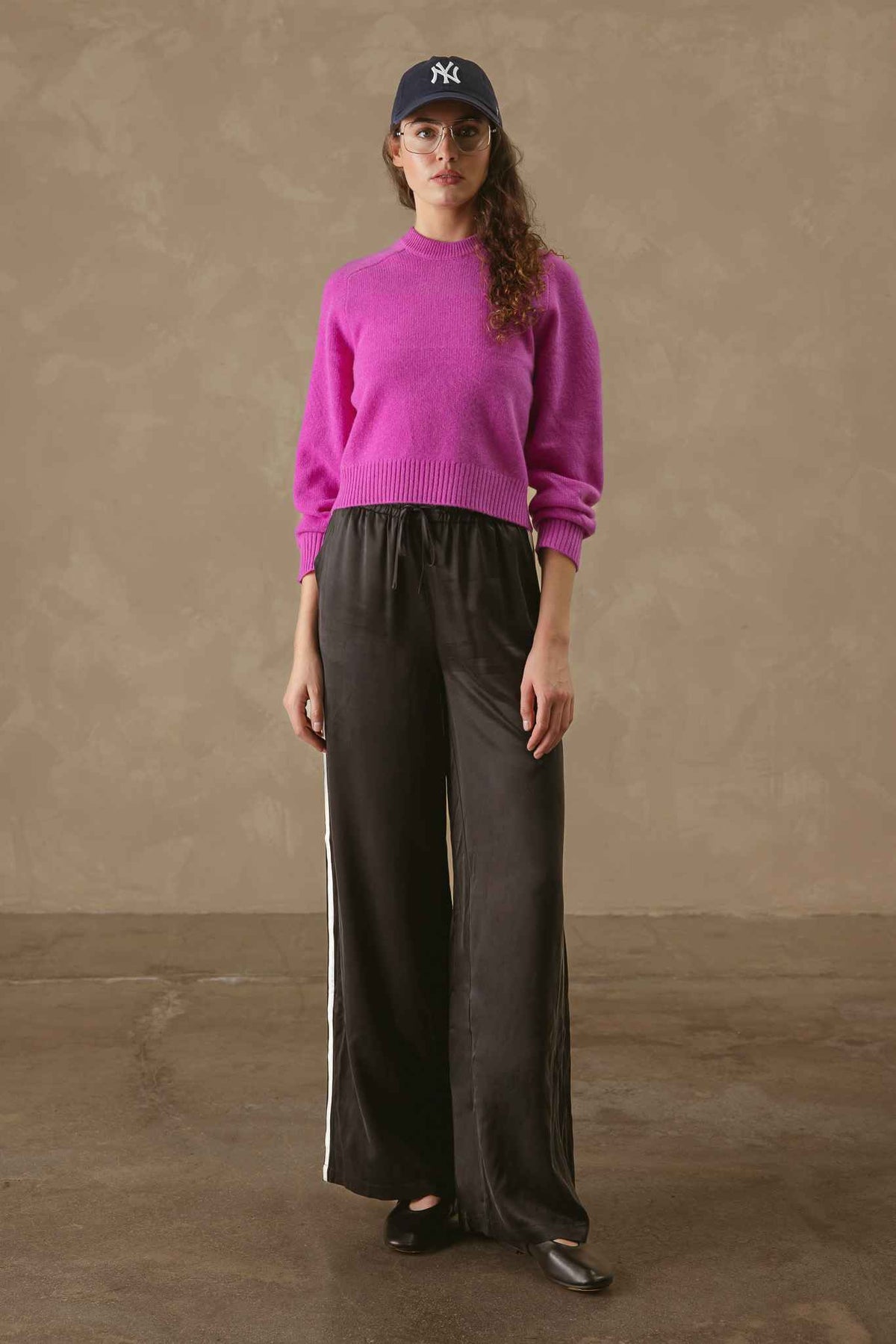 Alyson Cropped Cashmere Crewneck