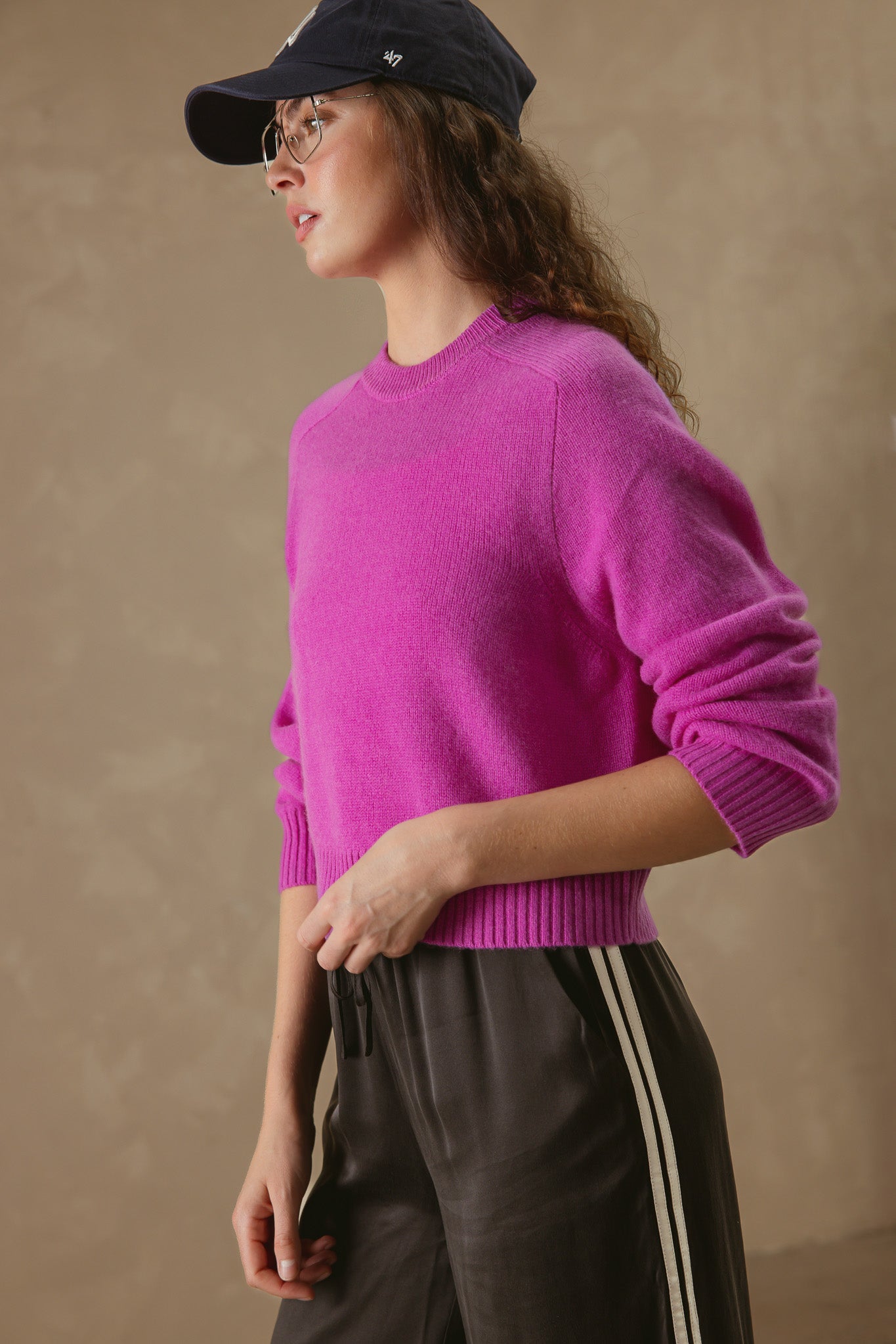 Alyson Cropped Cashmere Crewneck