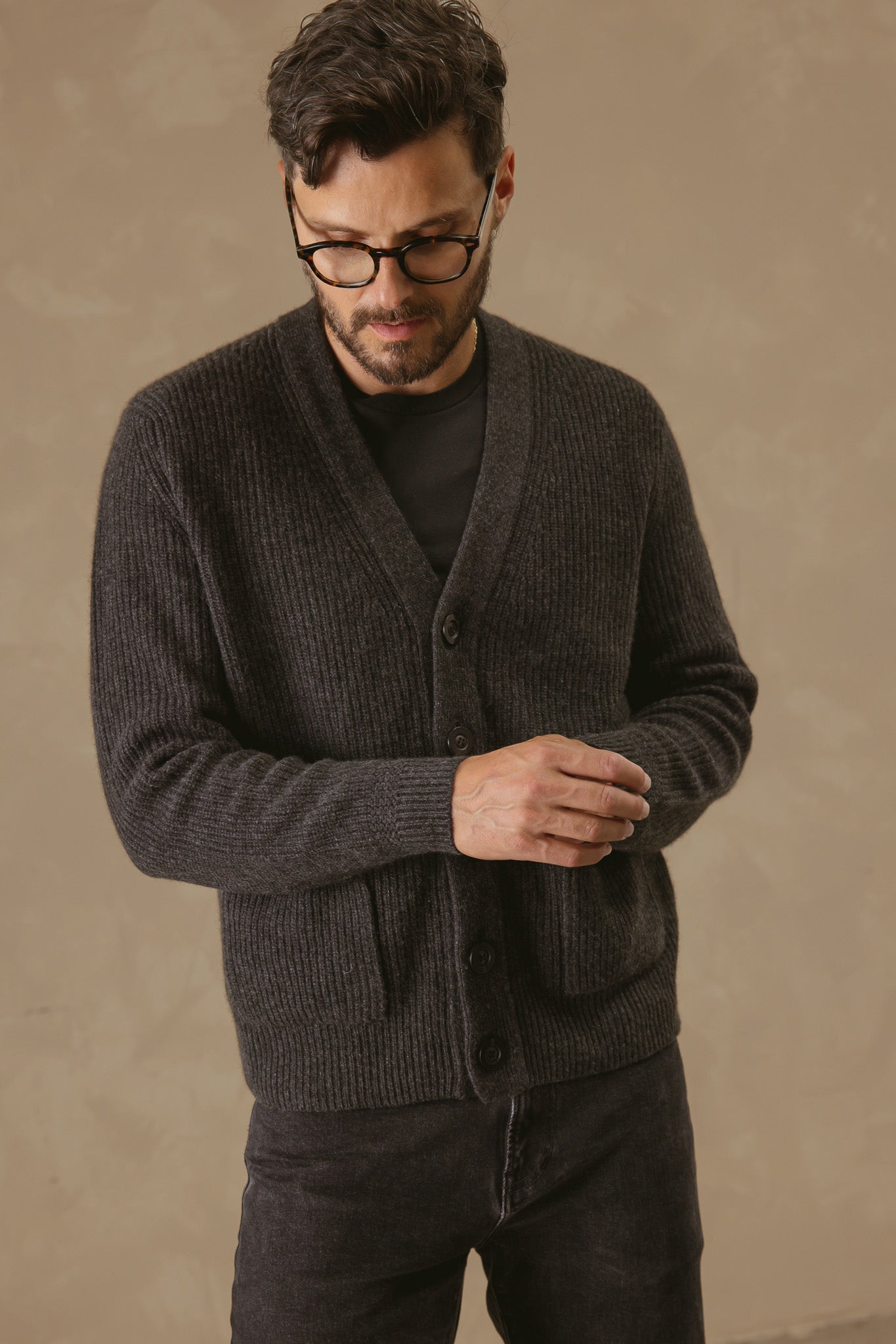 Angelo Men's Textured Cardigan