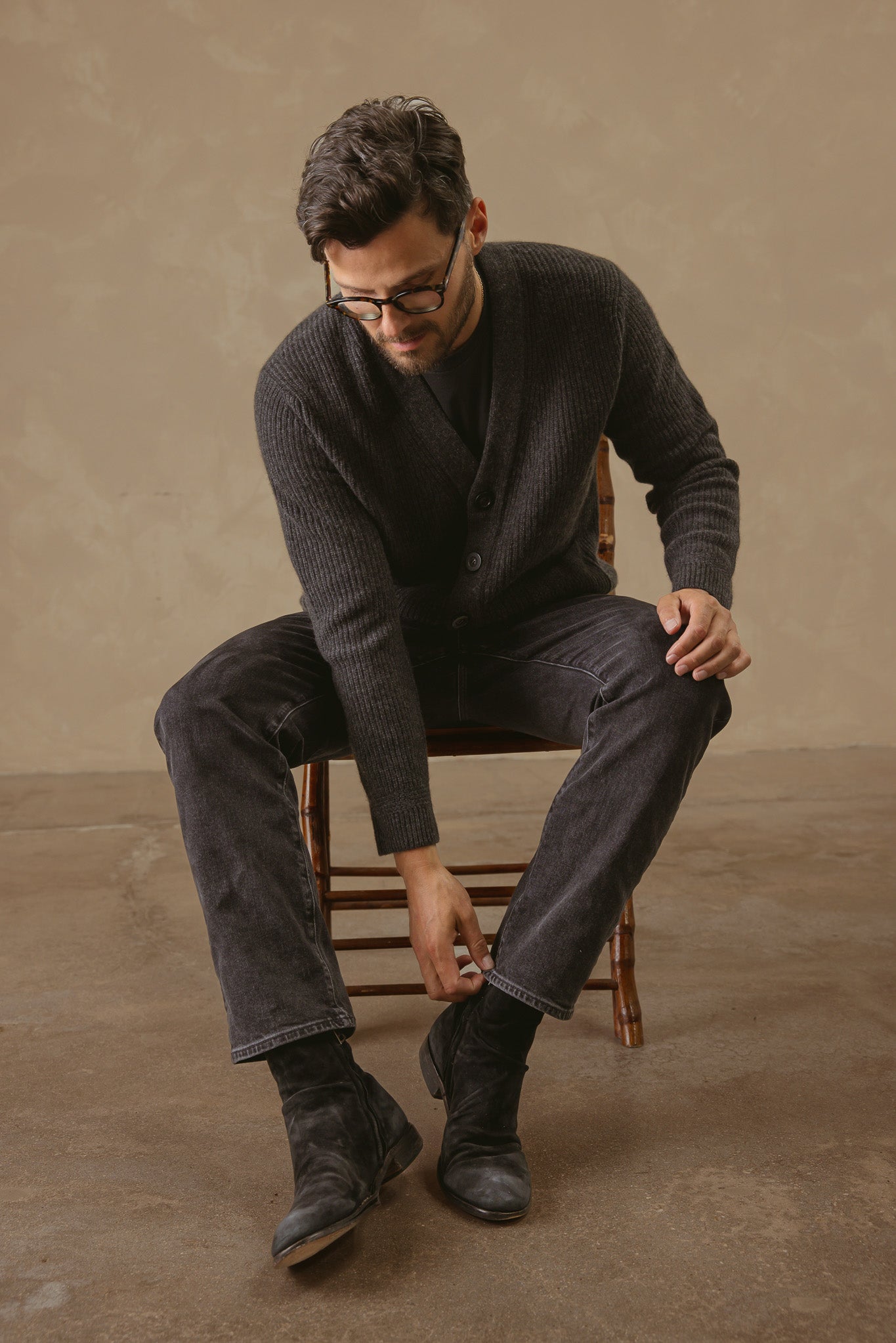 Angelo Men's Textured Cardigan