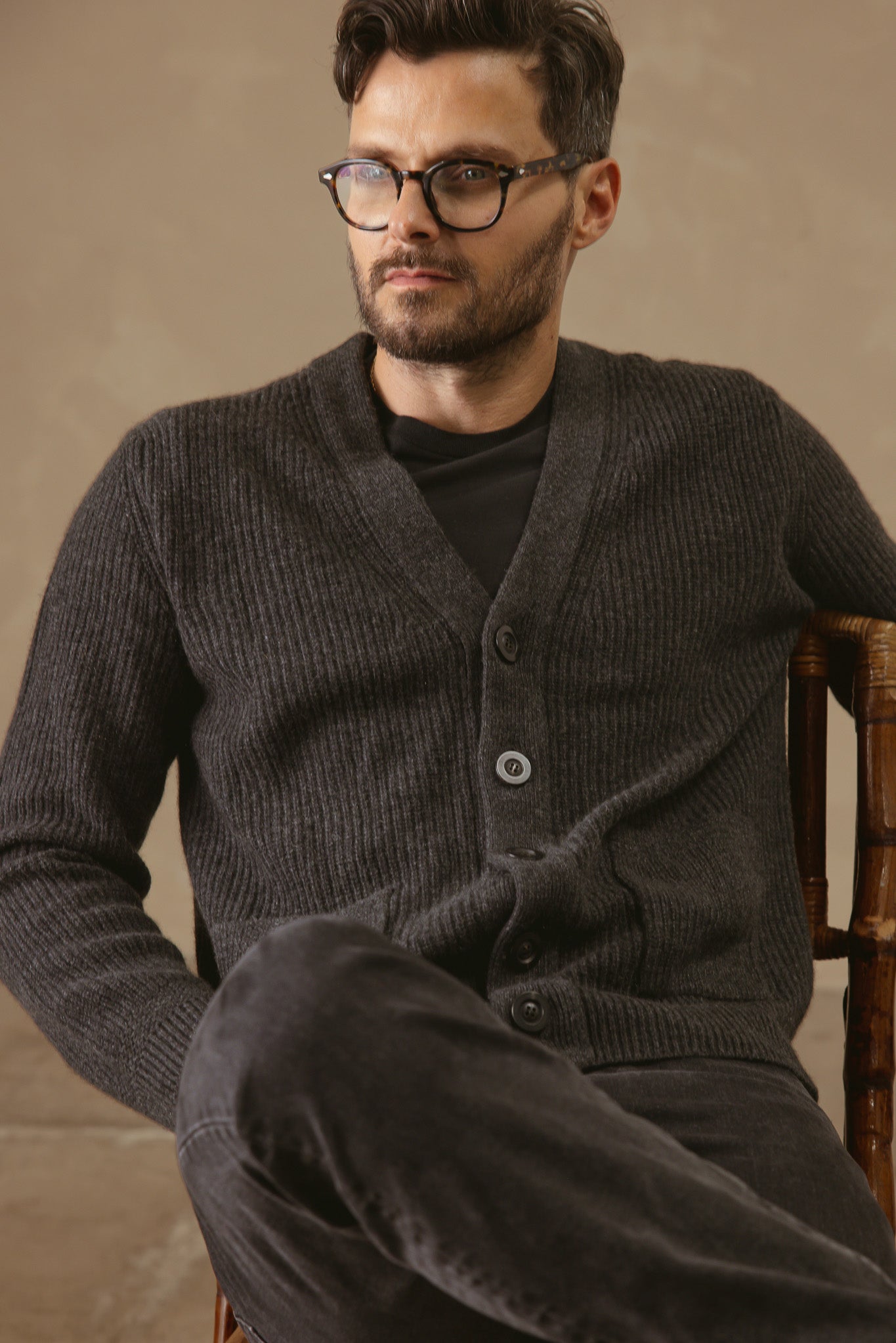 Angelo Men's Textured Cardigan