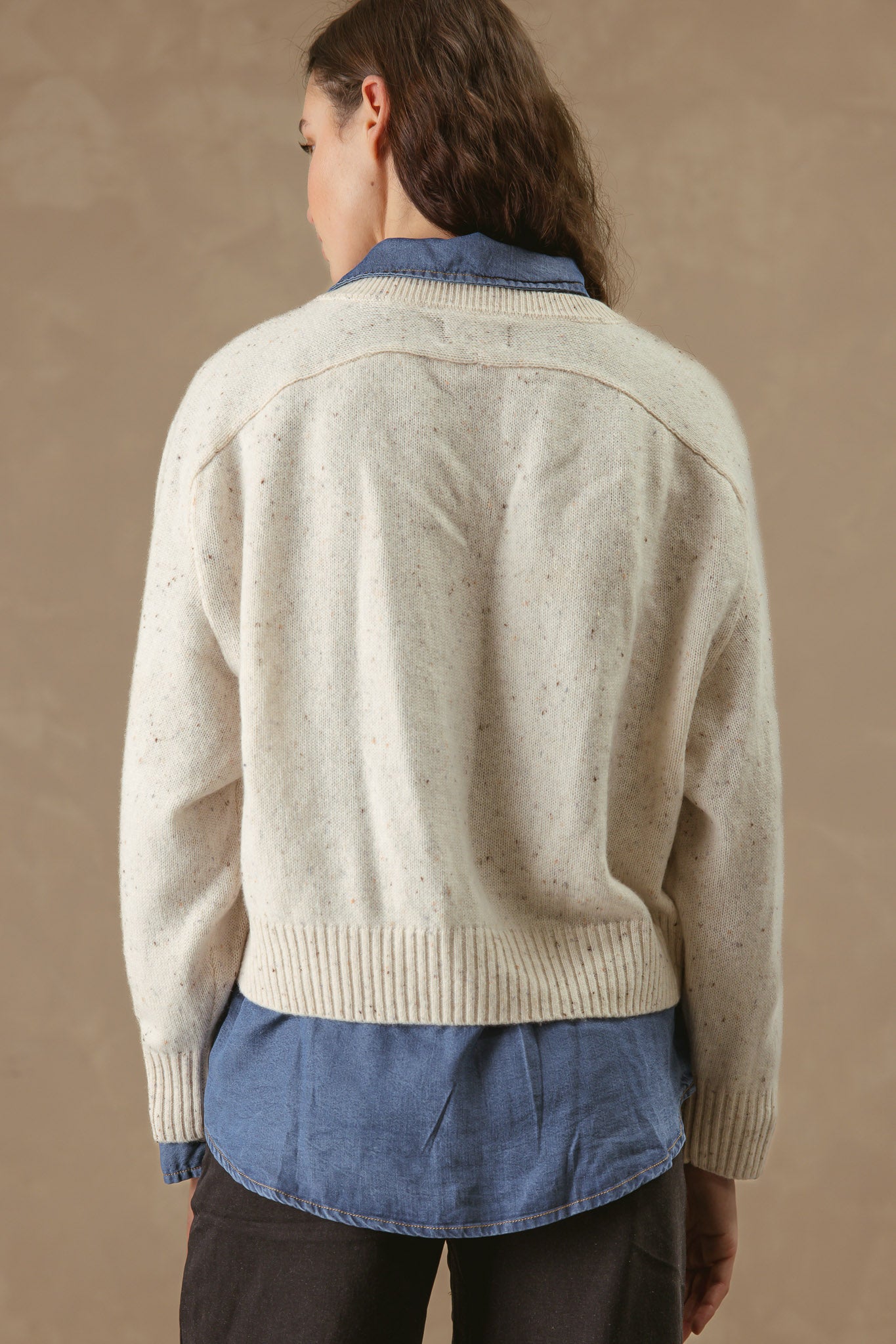 Crystal Women's Cashmere V Neck Pullover