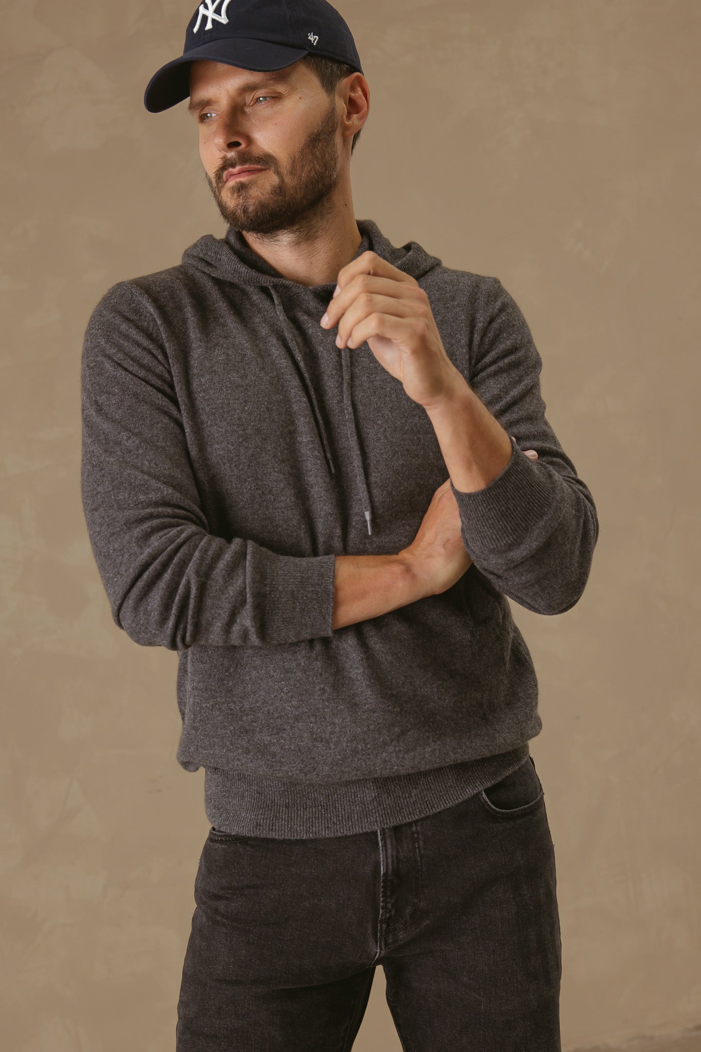 Dume Men's Cashmere Pullover Hoodie