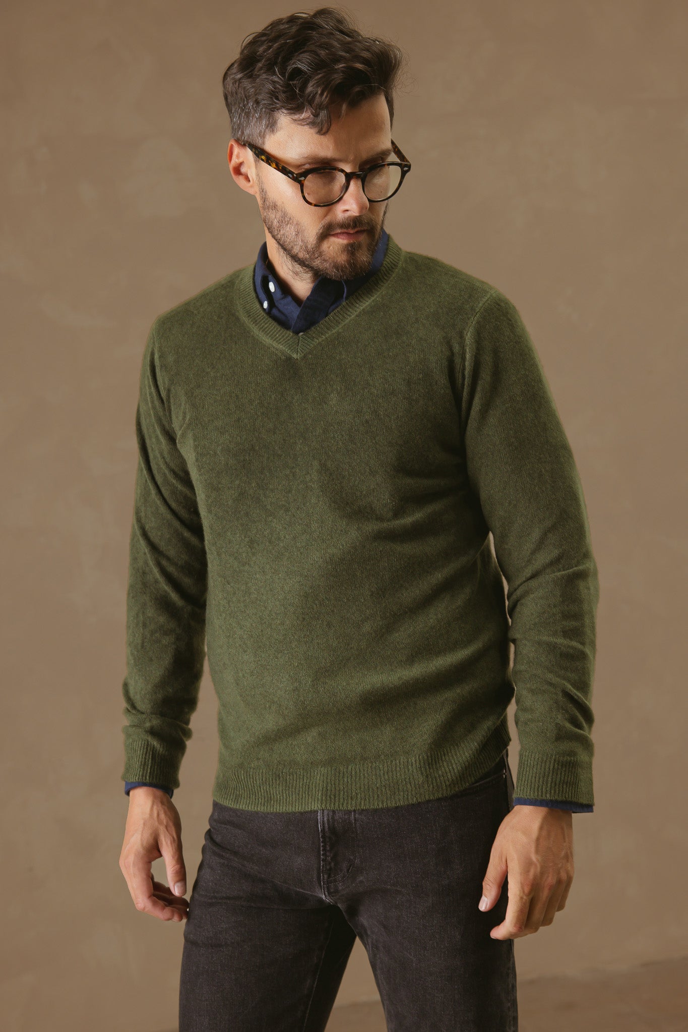 Rudolfo Men's Cashmere V Neck