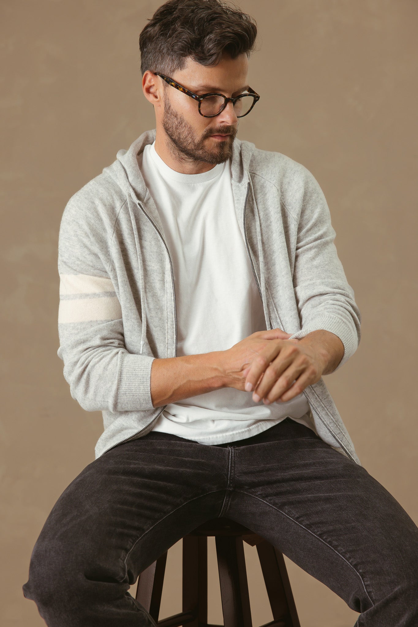 Zuma Men's Cashmere Zip Hoodie