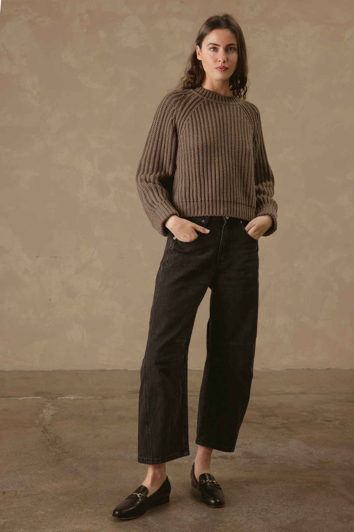 Violetta Chunky Ribbed Cotton Pullover