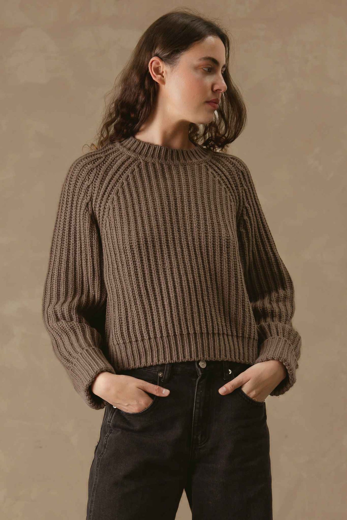 Violetta Chunky Ribbed Cotton Pullover