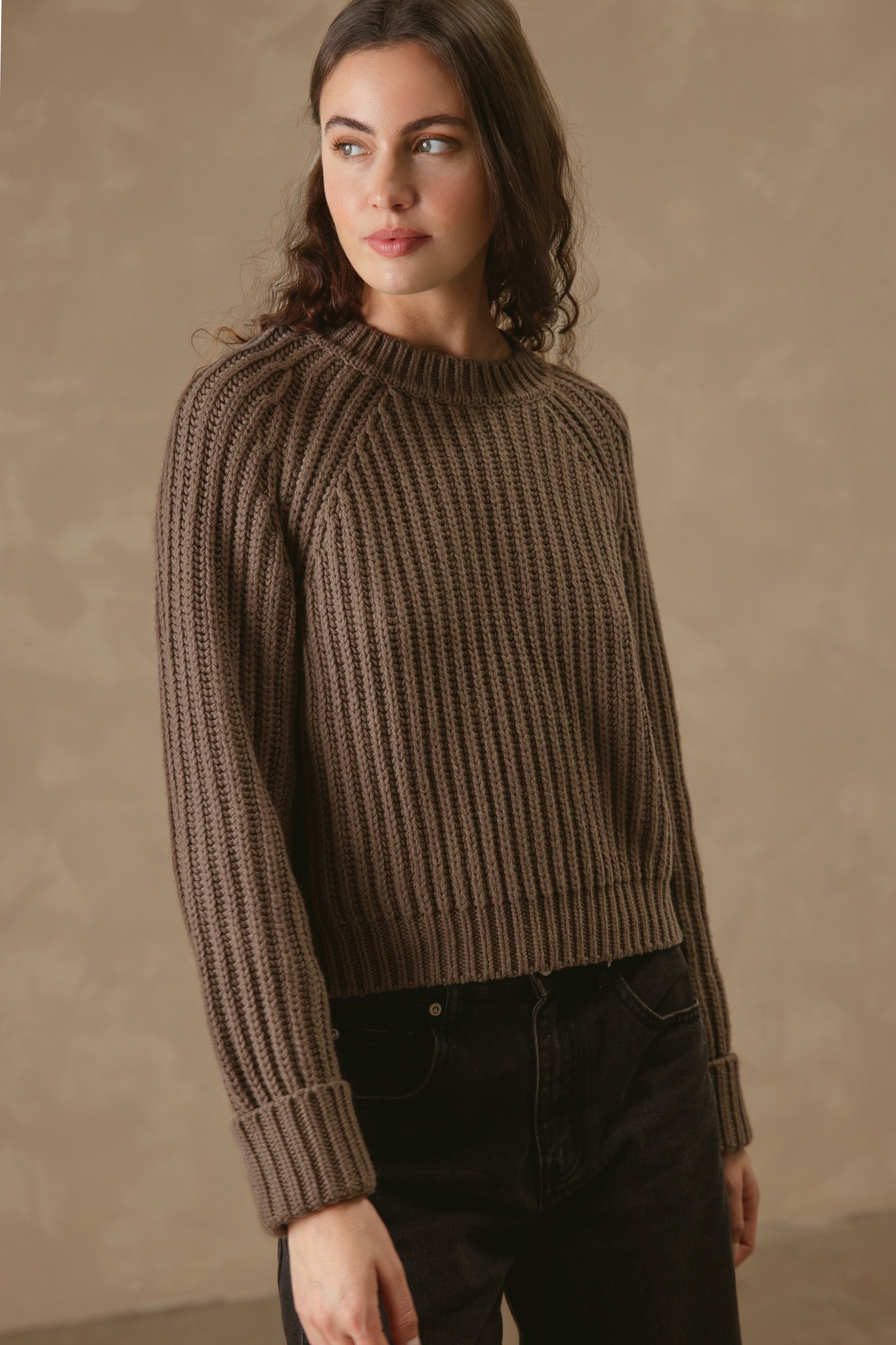 Violetta Chunky Ribbed Cotton Pullover
