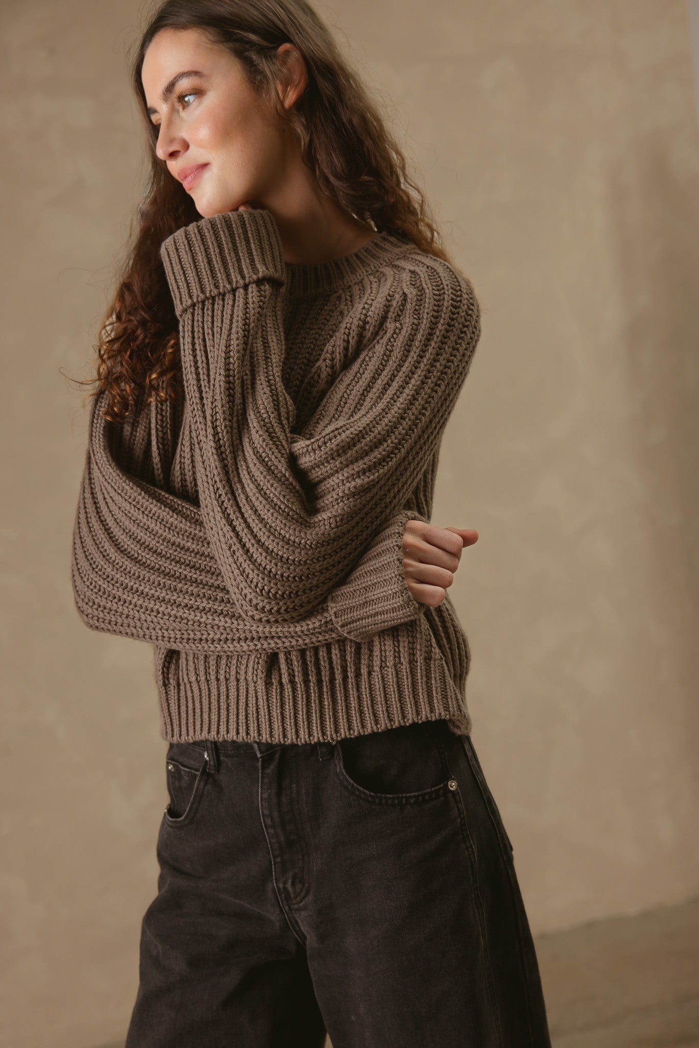 Violetta Chunky Ribbed Cotton Pullover