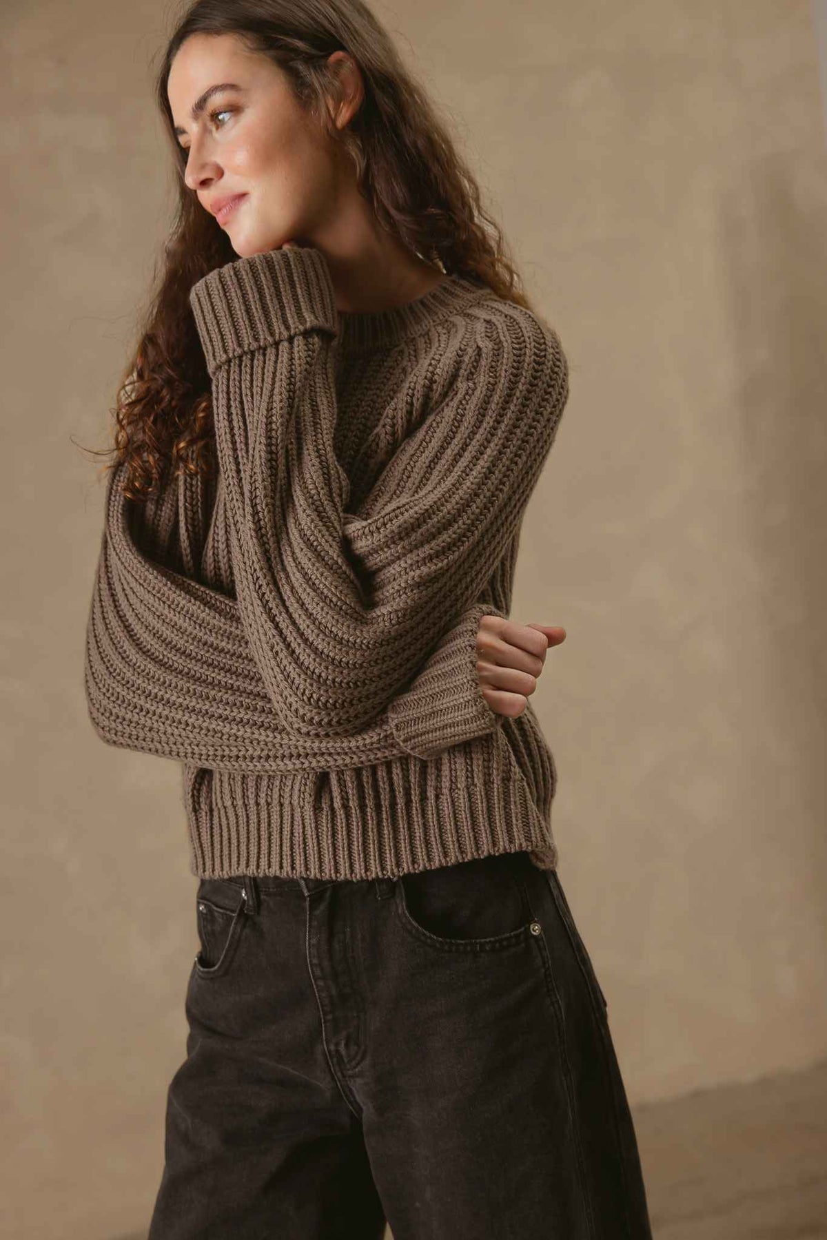 Violetta Chunky Ribbed Cotton Pullover